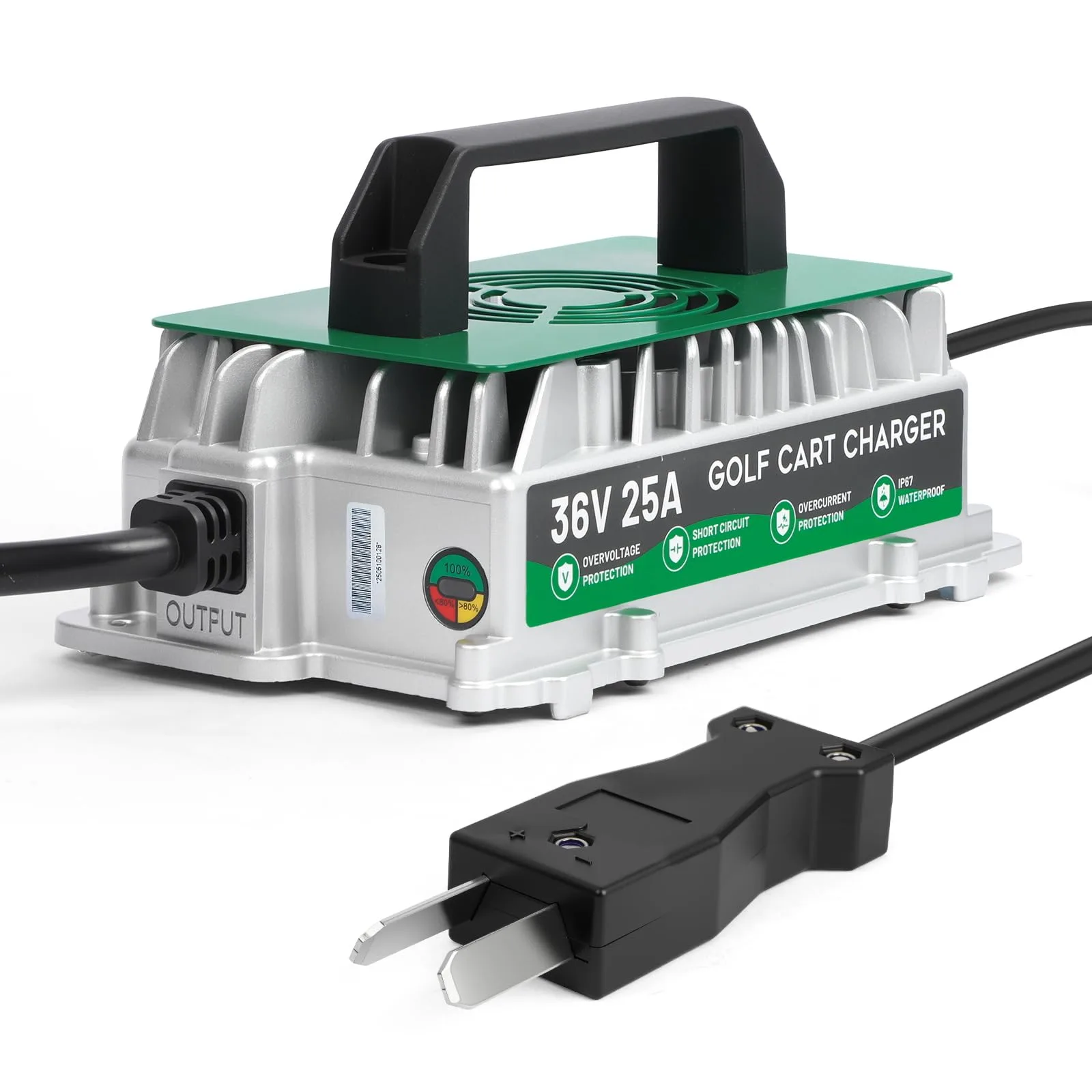 DUOYI 36V 25A Golf Cart Battery Charger with Crowfoot Plug