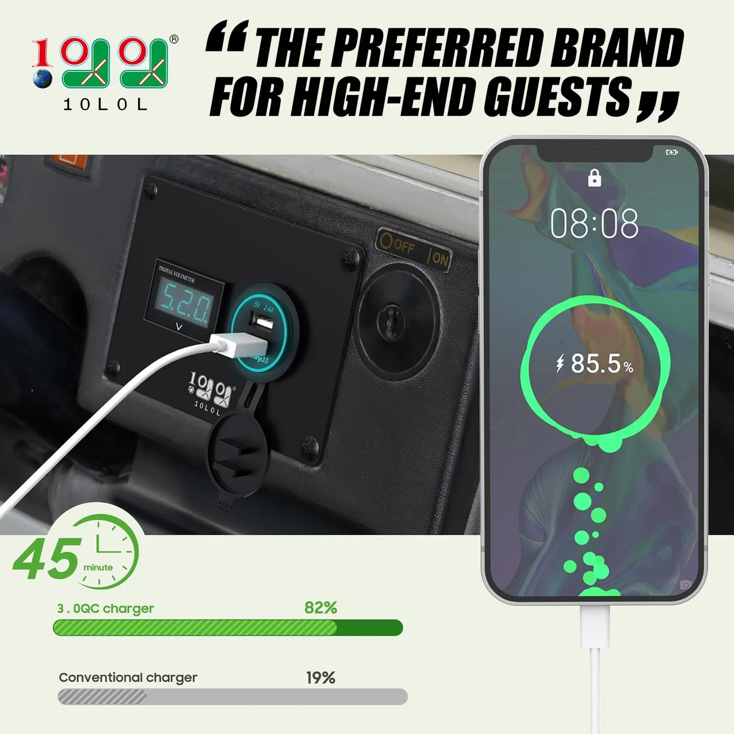 10L0L Club Car DS Electric Golf Cart Dash Panel image 2