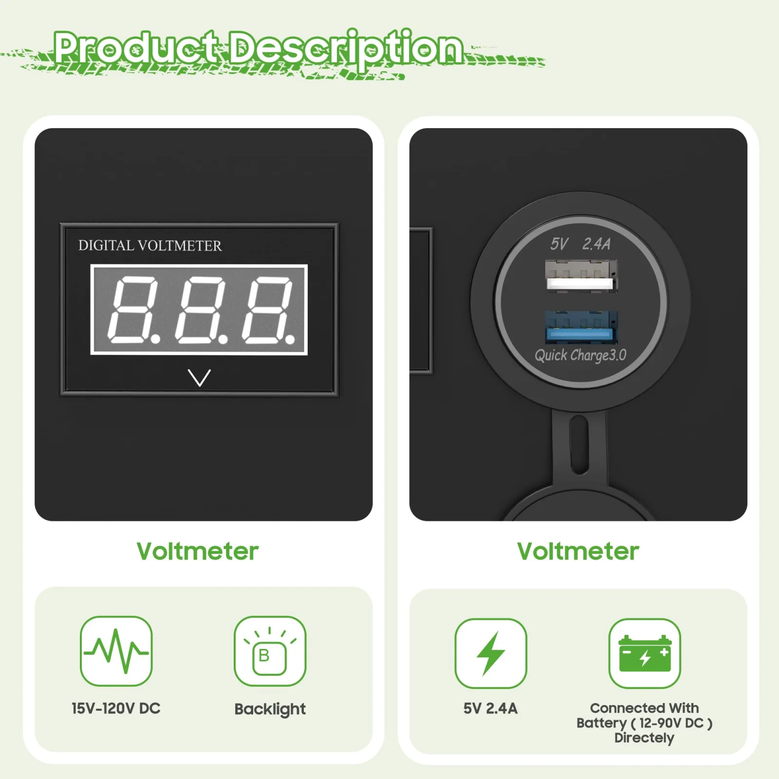 10L0L Club Car DS Electric Golf Cart Dash Panel image 4