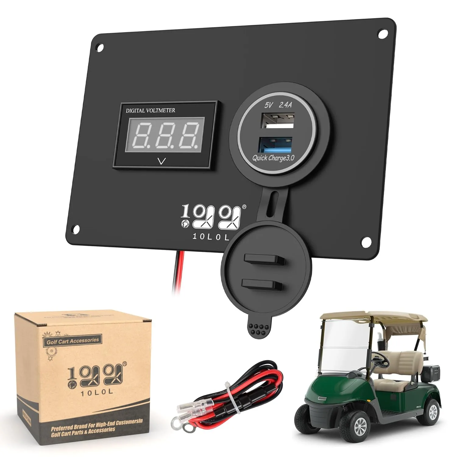 10L0L Club Car DS Electric Golf Cart Dash Panel