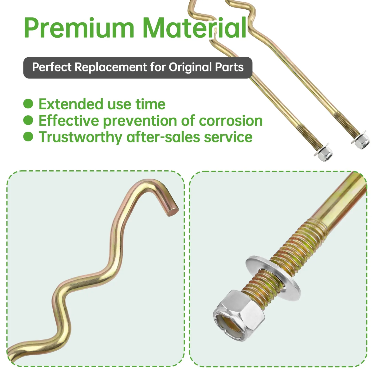 10L0L Battery Hold-Down Rods for Club Car Precedent image 3