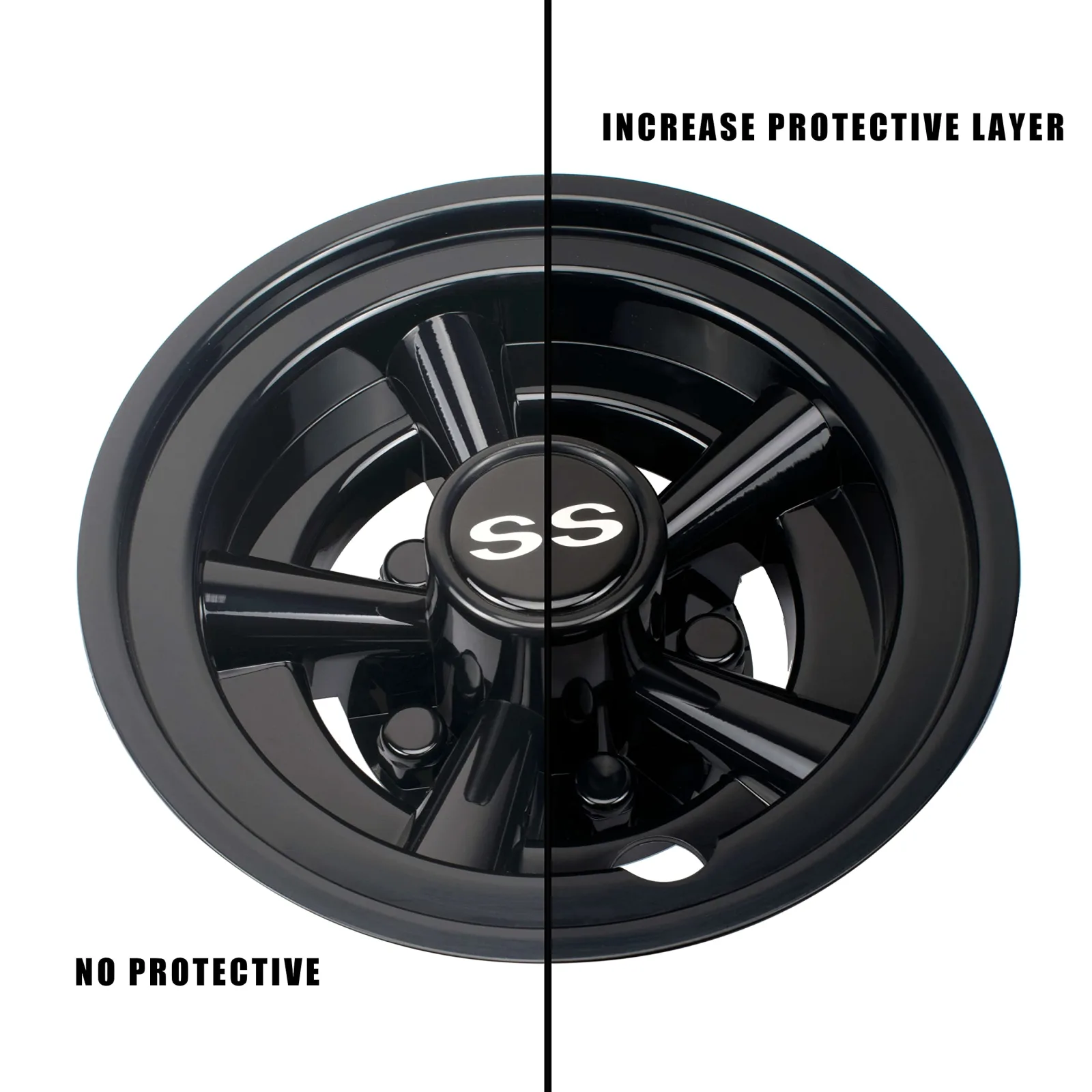 NOKINS 8-Inch Golf Cart Wheel Covers NKS10001 Set of 4 image 4
