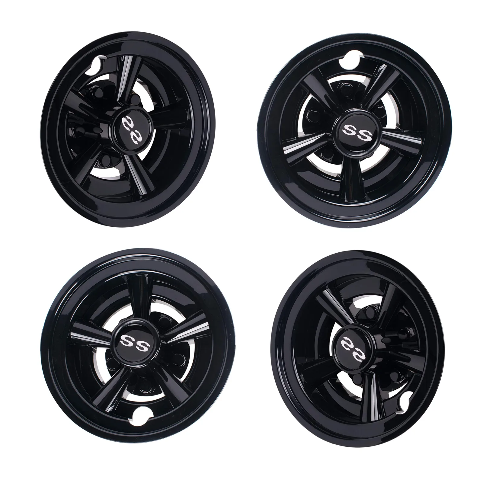 NOKINS 8-Inch Golf Cart Wheel Covers NKS10001 Set of 4
