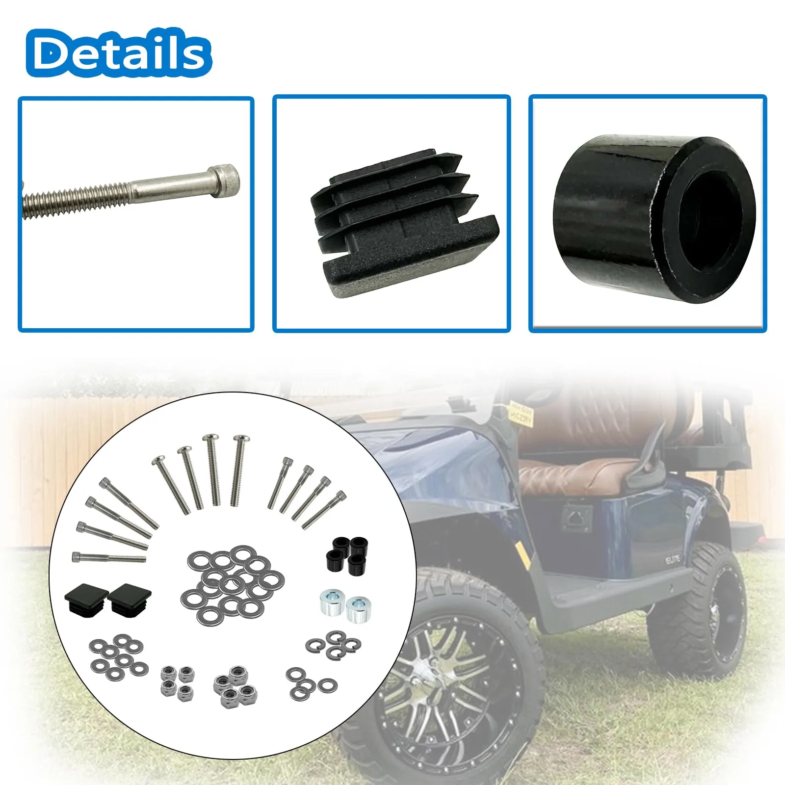 Beefento 75465G01 E-Z-GO Suntop Repair Kit image 3
