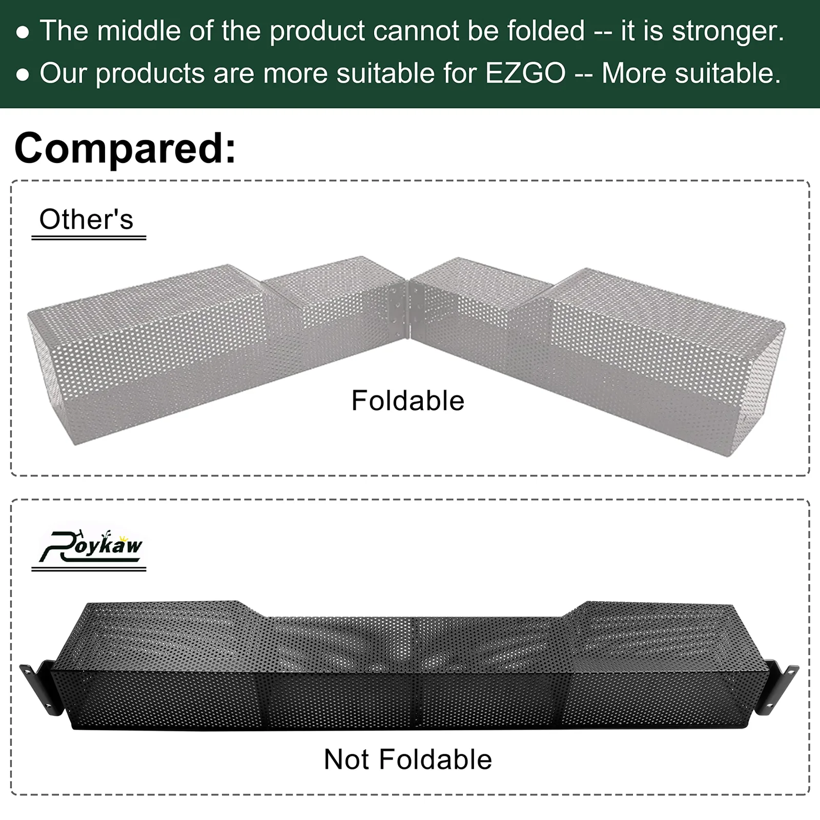 Roykaw G-0095F Front Basket for E-Z-GO TXT image 2
