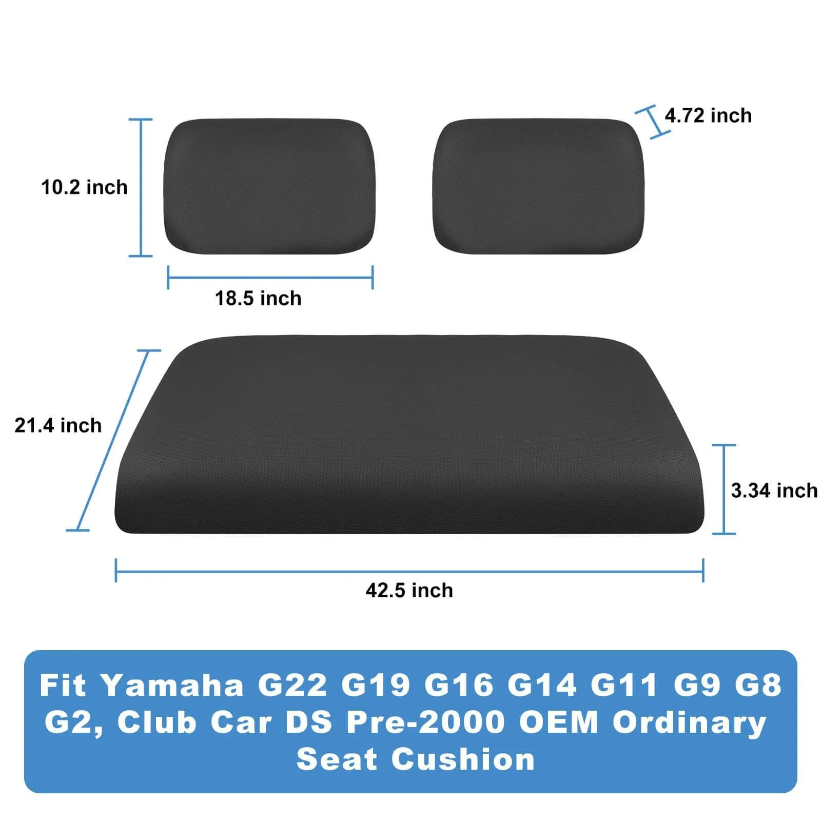 MOSNAI Front Seat Covers for Yamaha and Club Car DS image 3