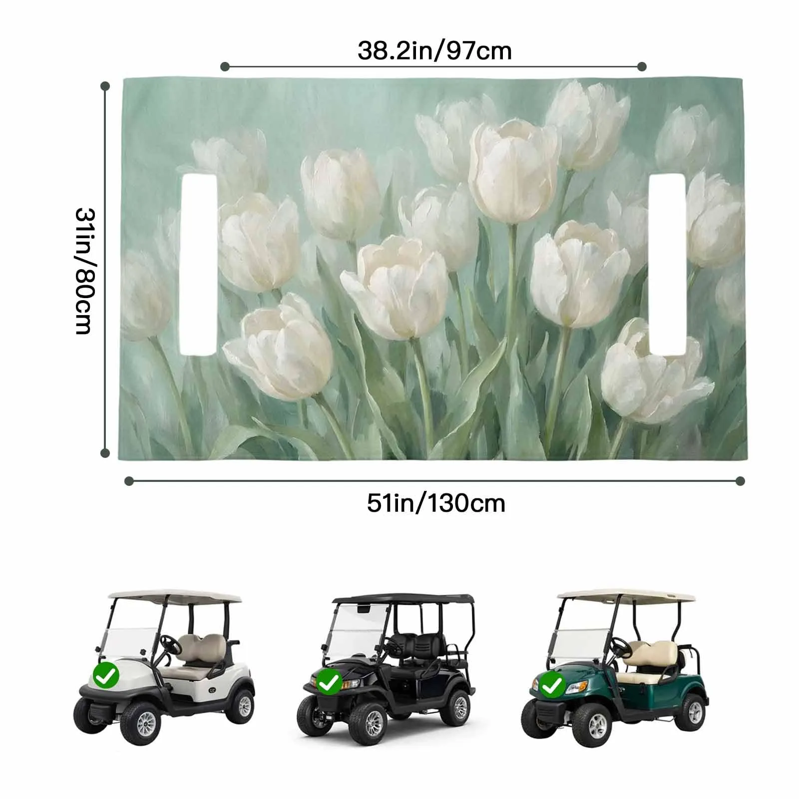 Trosturdspn Tulip Bouquet Golf Cart Seat Cover 51 x 31 image 2