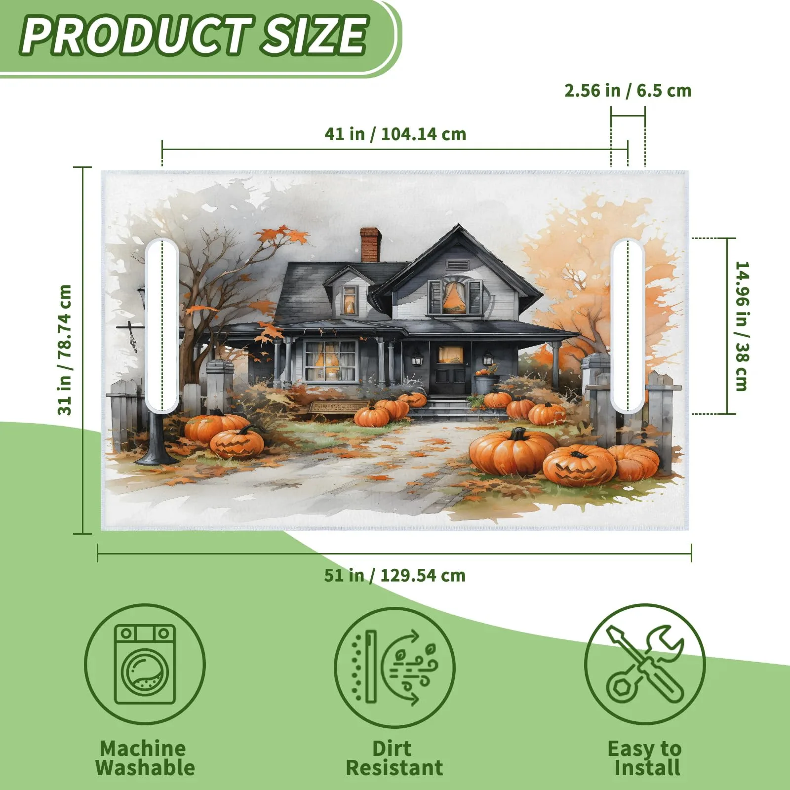 Tiveruda Halloween Pumpkins Golf Cart Seat Cover image 2