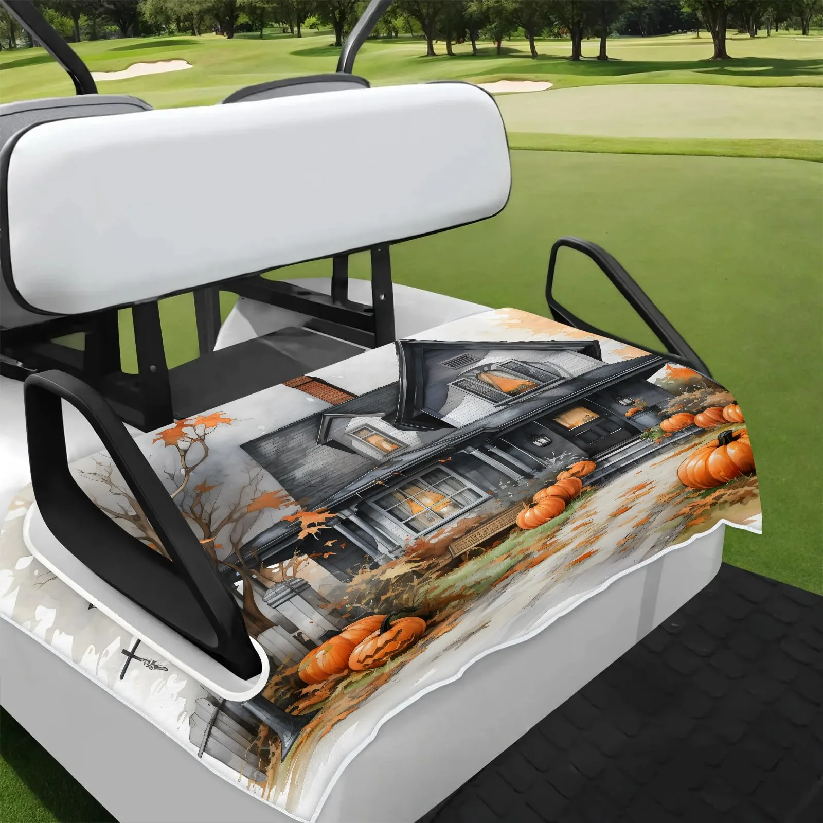 Tiveruda Halloween Pumpkins Golf Cart Seat Cover