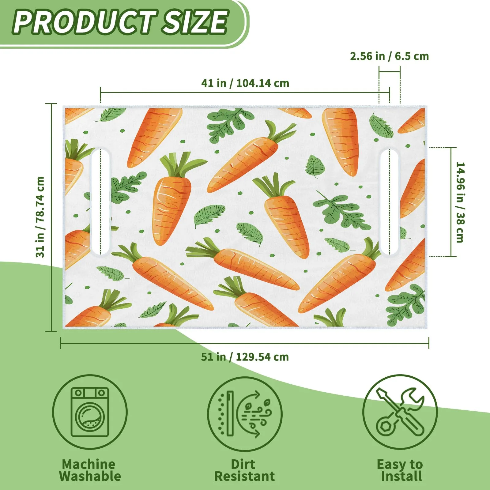 Tiveruda Carrot Golf Cart Seat Cover for Double Seats image 2
