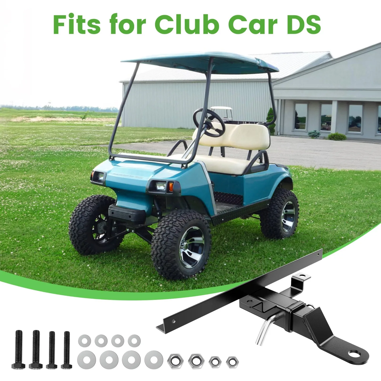 10L0L Trailer Hitch for Club Car DS Golf Cart image 3