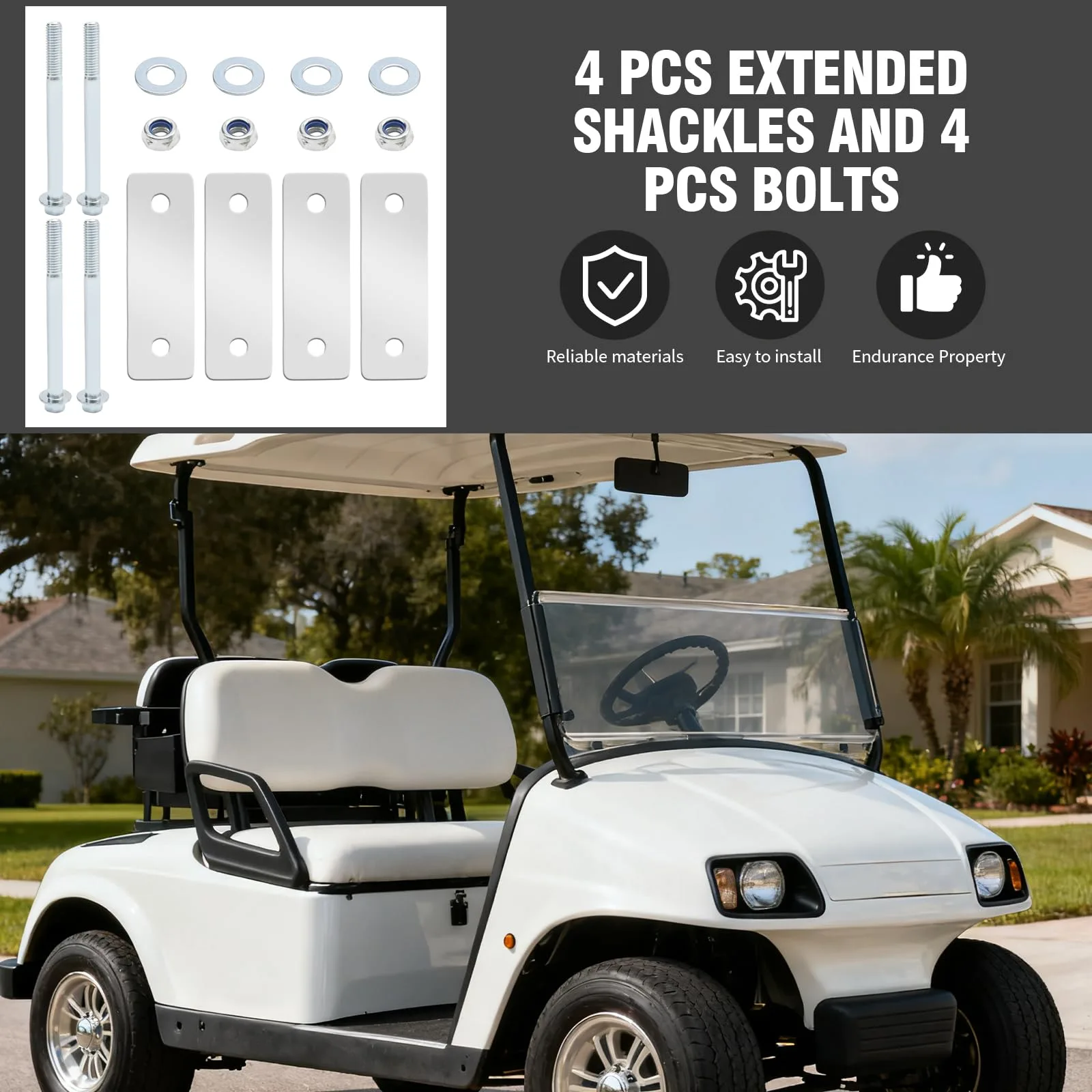 Zreneyfex 1-Inch Rear Lift Kit for Club Car 2004-Up image 4