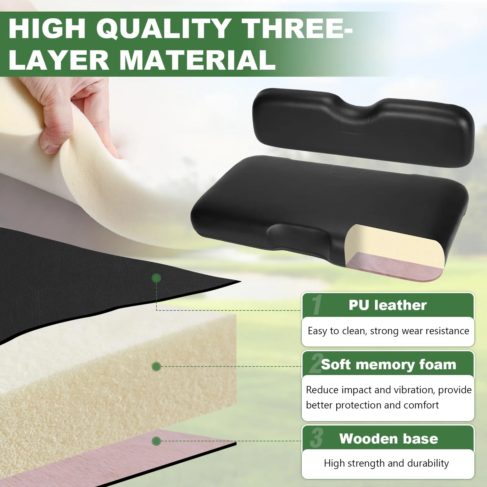 Generic Front Seat Cushion Set for E-Z-GO RXV 2008+ image 3