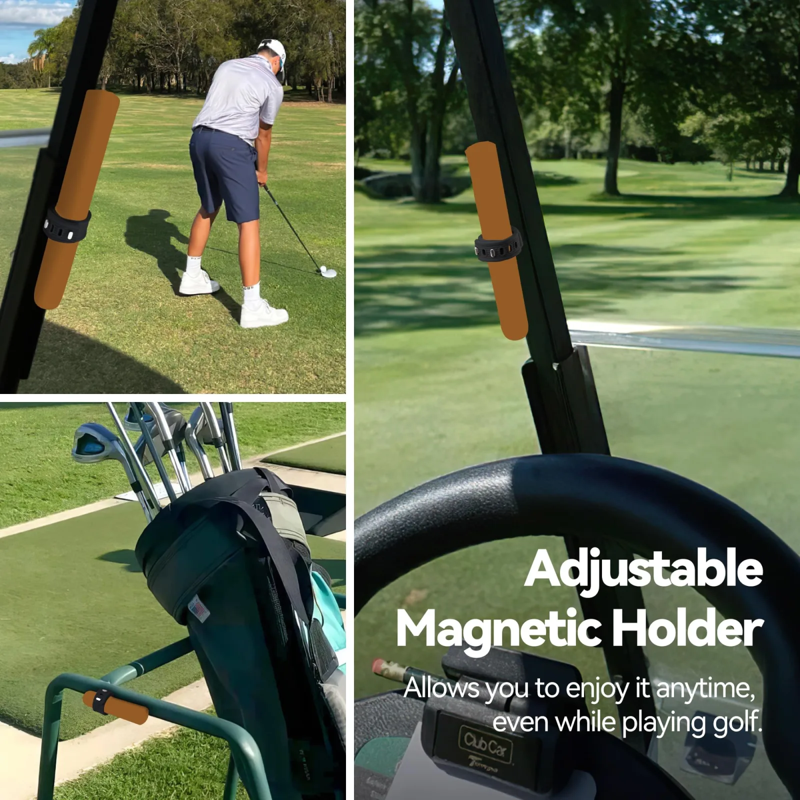 ROWFEN Magnetic Silicone Holder for Golf Cart — Fits 38–60 Ring Gauge (AN-XJJ02) image 4