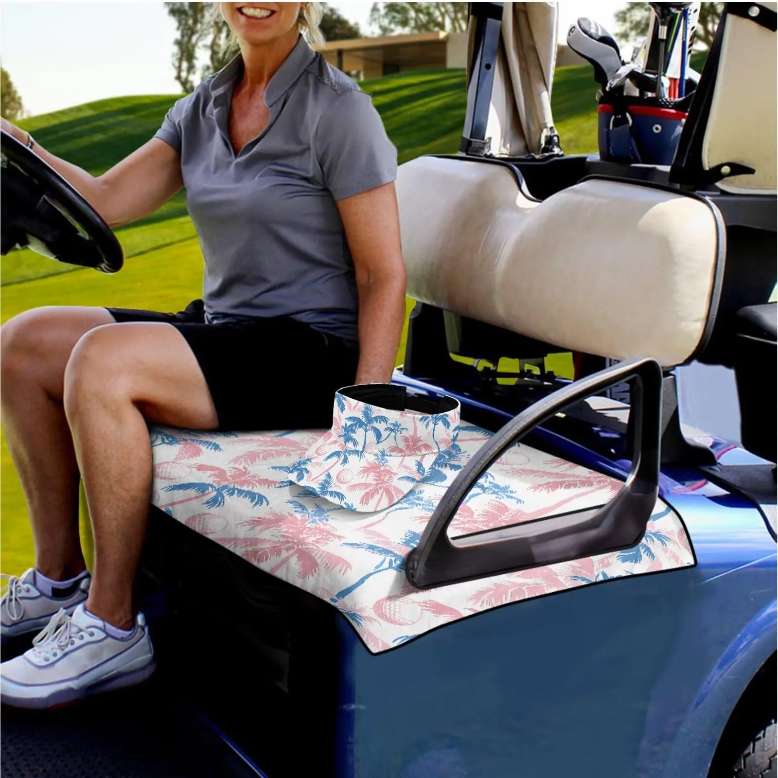 Yewattles Golf Cart Seat Cover for 2-Seat Club Car image 3