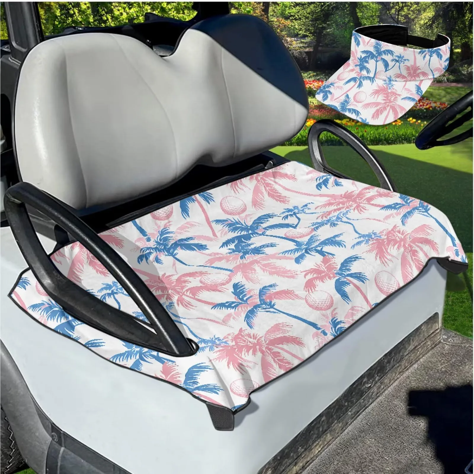 Yewattles Golf Cart Seat Cover for 2-Seat Club Car