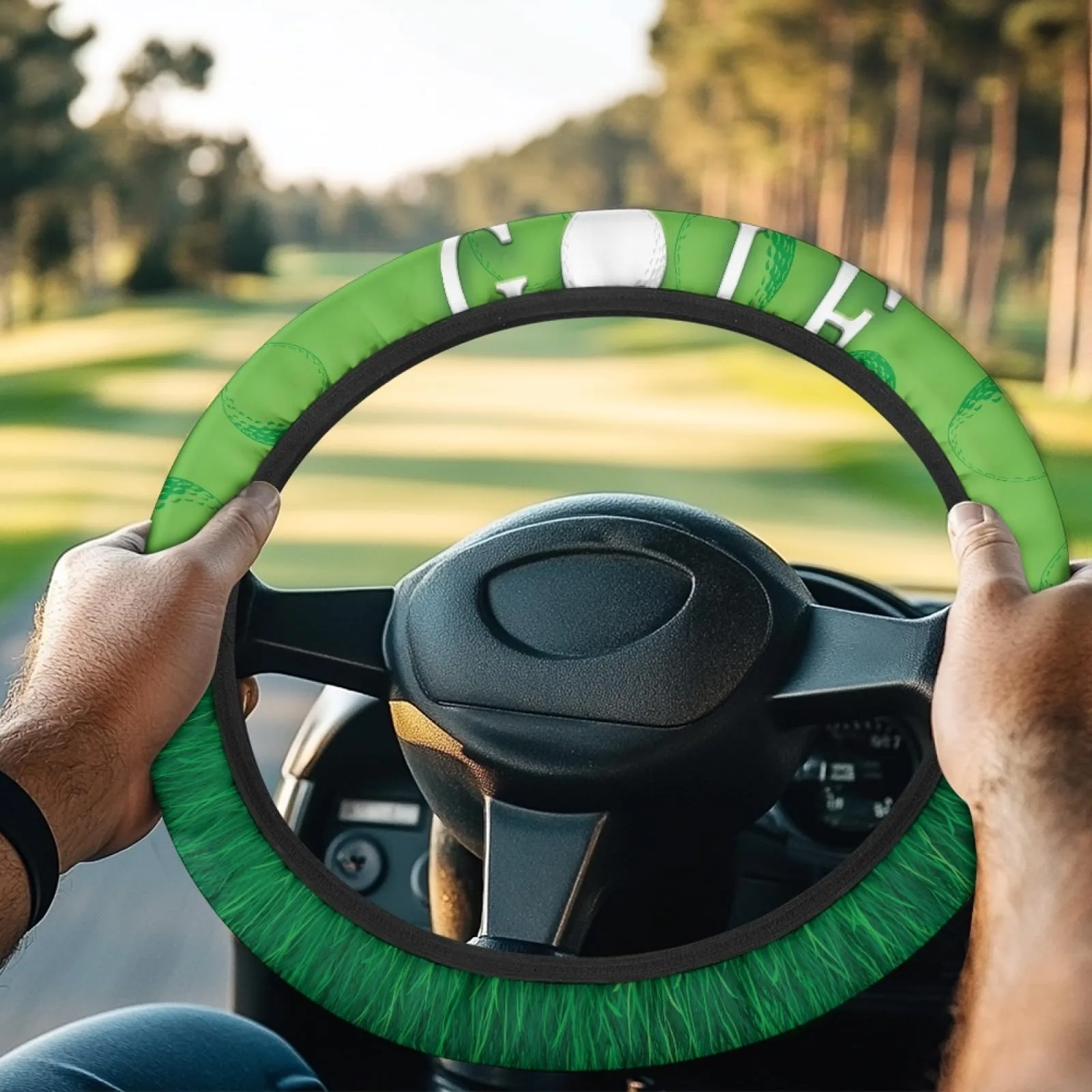 INSTANTARTS Golf Cart Steering Wheel Cover 13-14 Inch