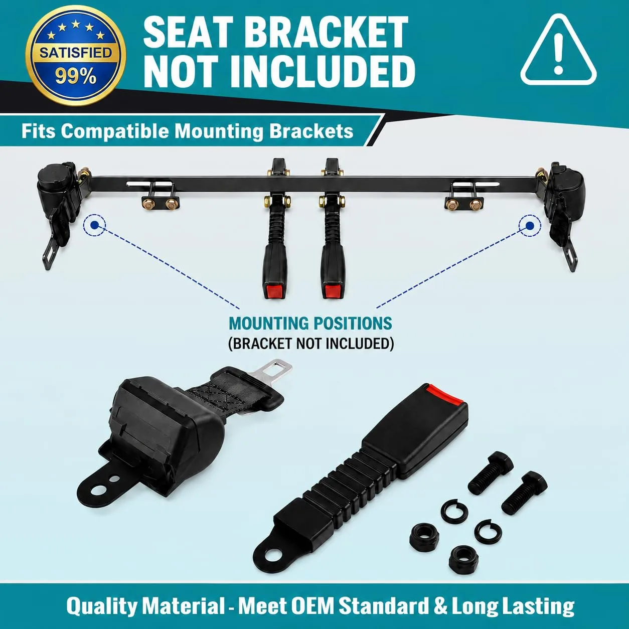 Roykaw Retractable Golf Cart Seat Belt Kit image 4