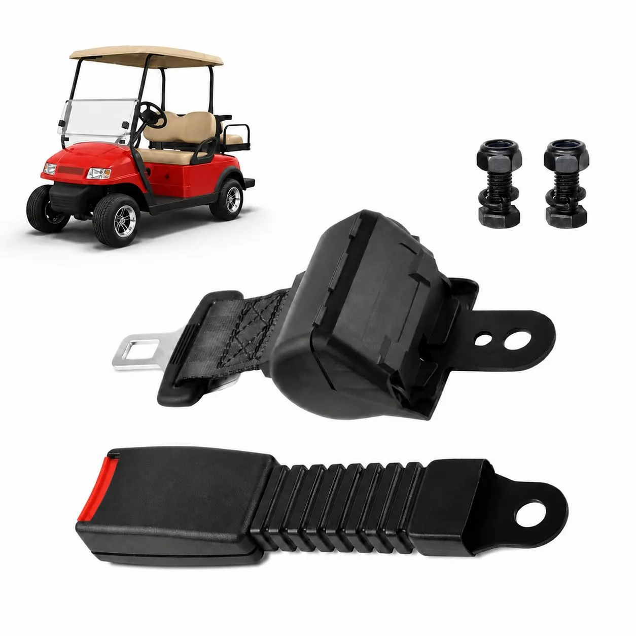 Roykaw Retractable Golf Cart Seat Belt Kit
