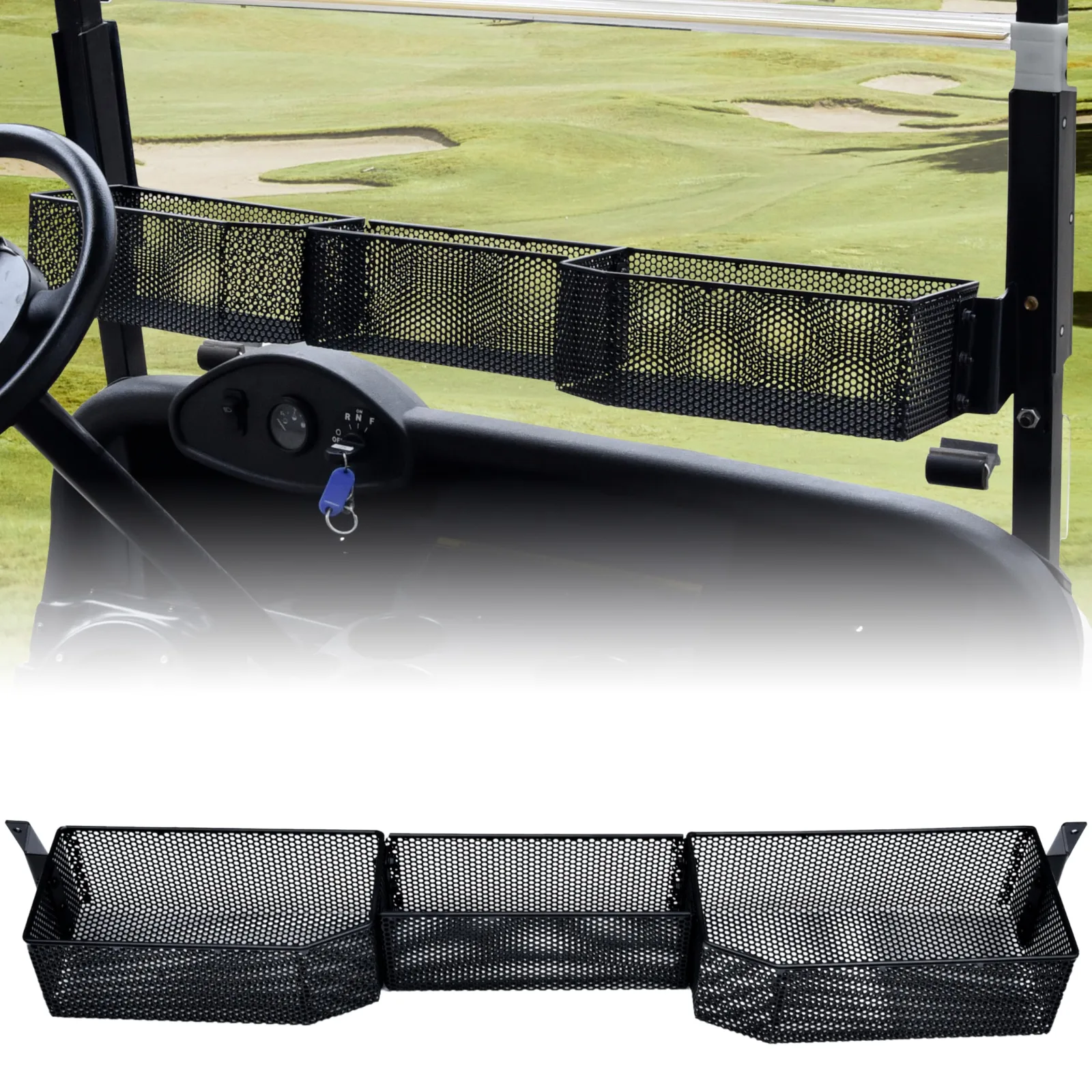 POKIAUTO Front Storage Basket for E-Z-GO RXV 2008+