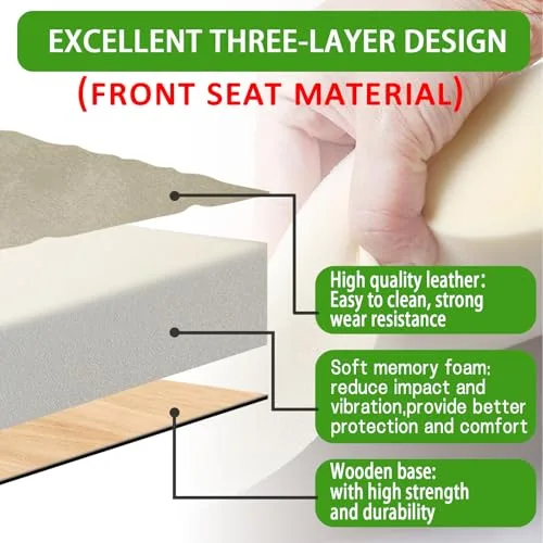 HEOHOU Golf Cart Front and Rear Seat Cushions image 3