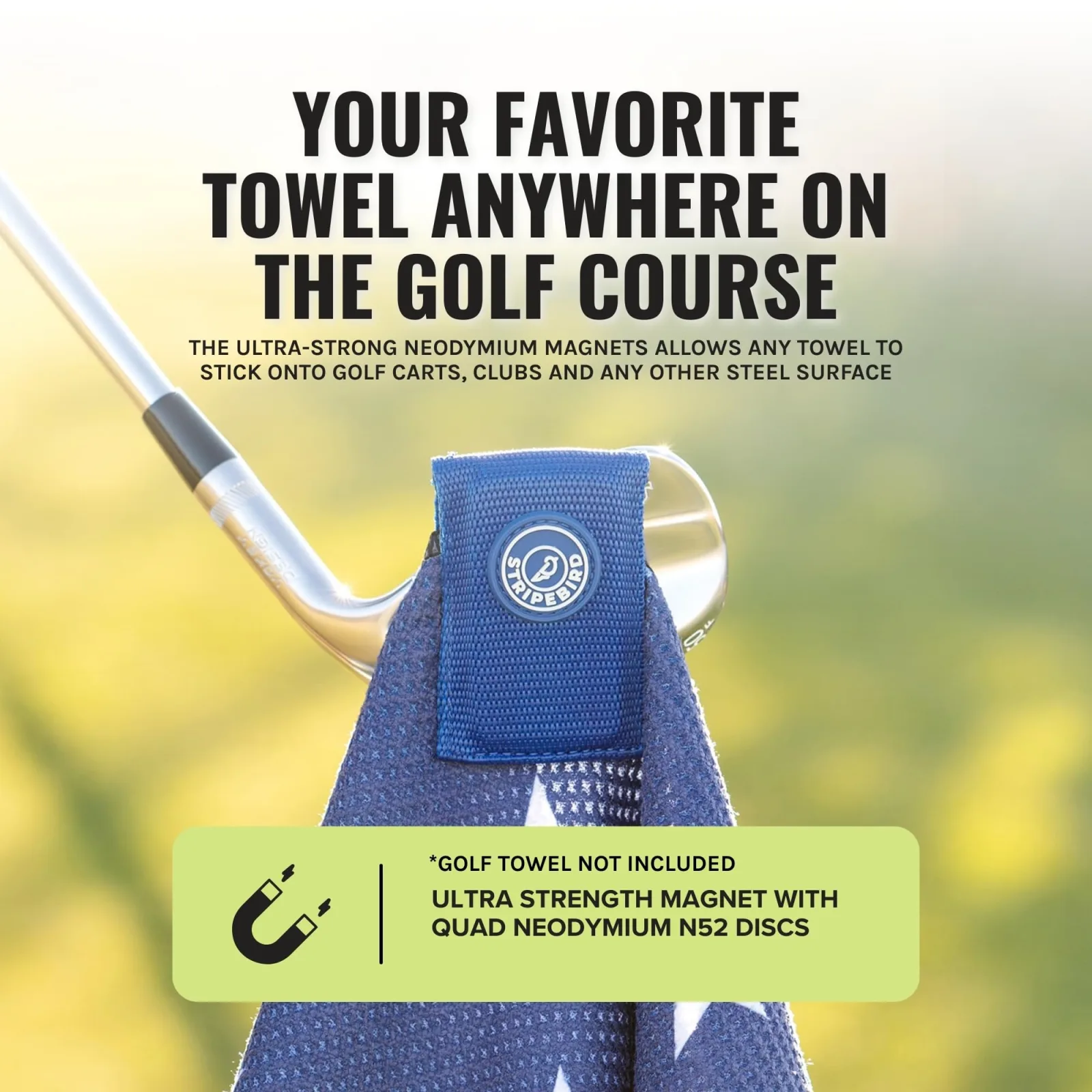 Stripebird SB-60004 Magnetic Golf Towel Clip - Blue image 2