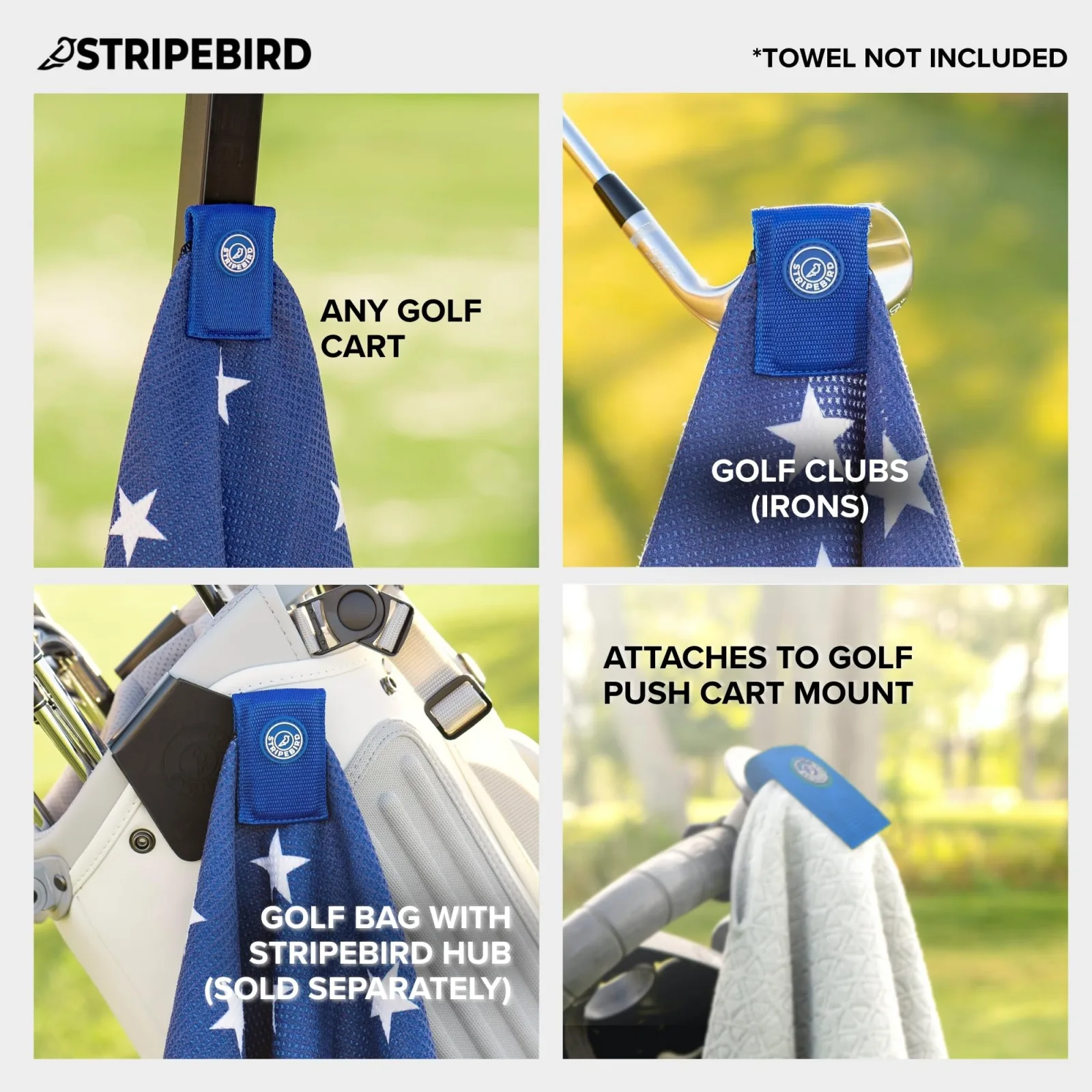 Stripebird SB-60004 Magnetic Golf Towel Clip - Blue image 3