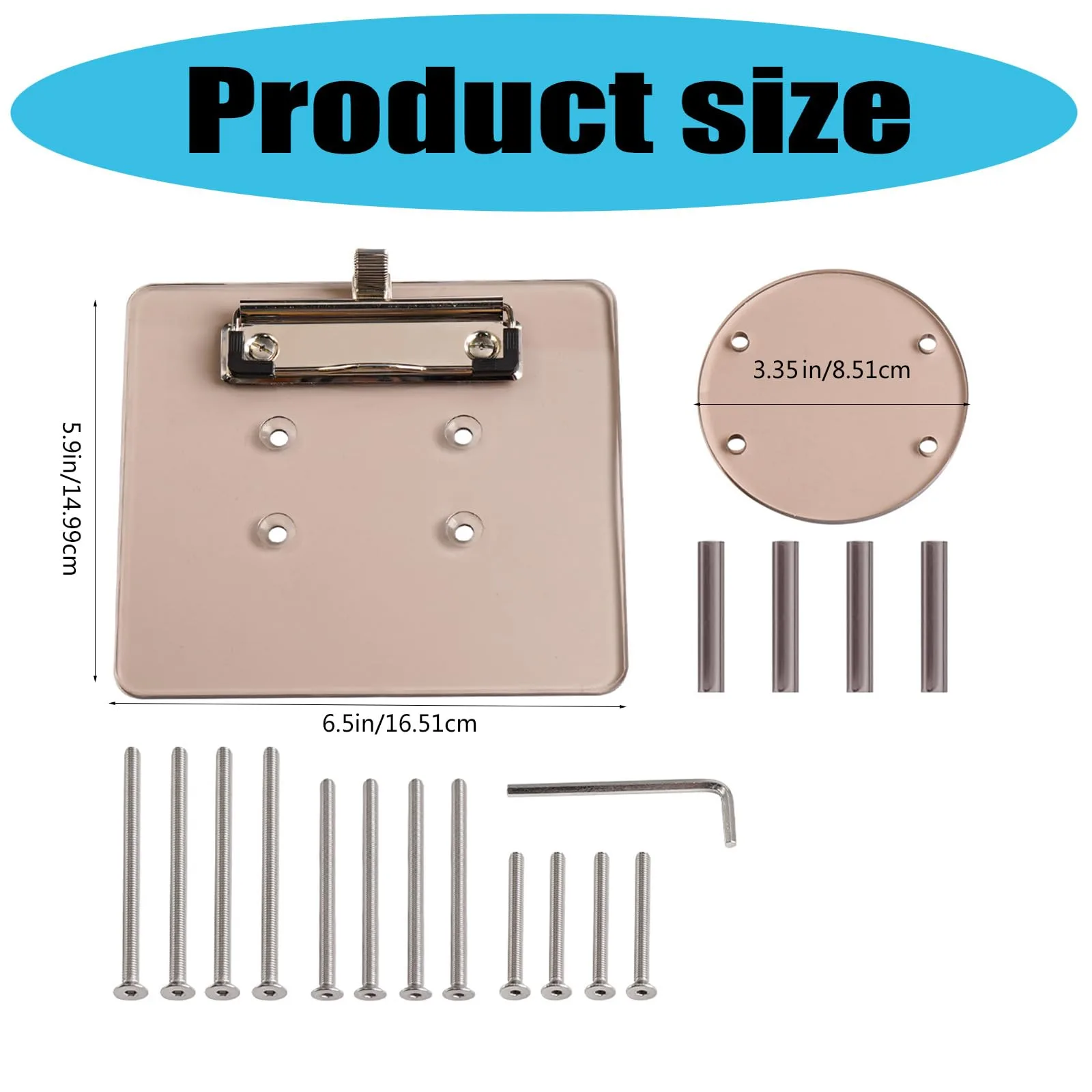 Decours Acrylic Golf Cart Scorecard Holder with Pencil & Clamp image 3