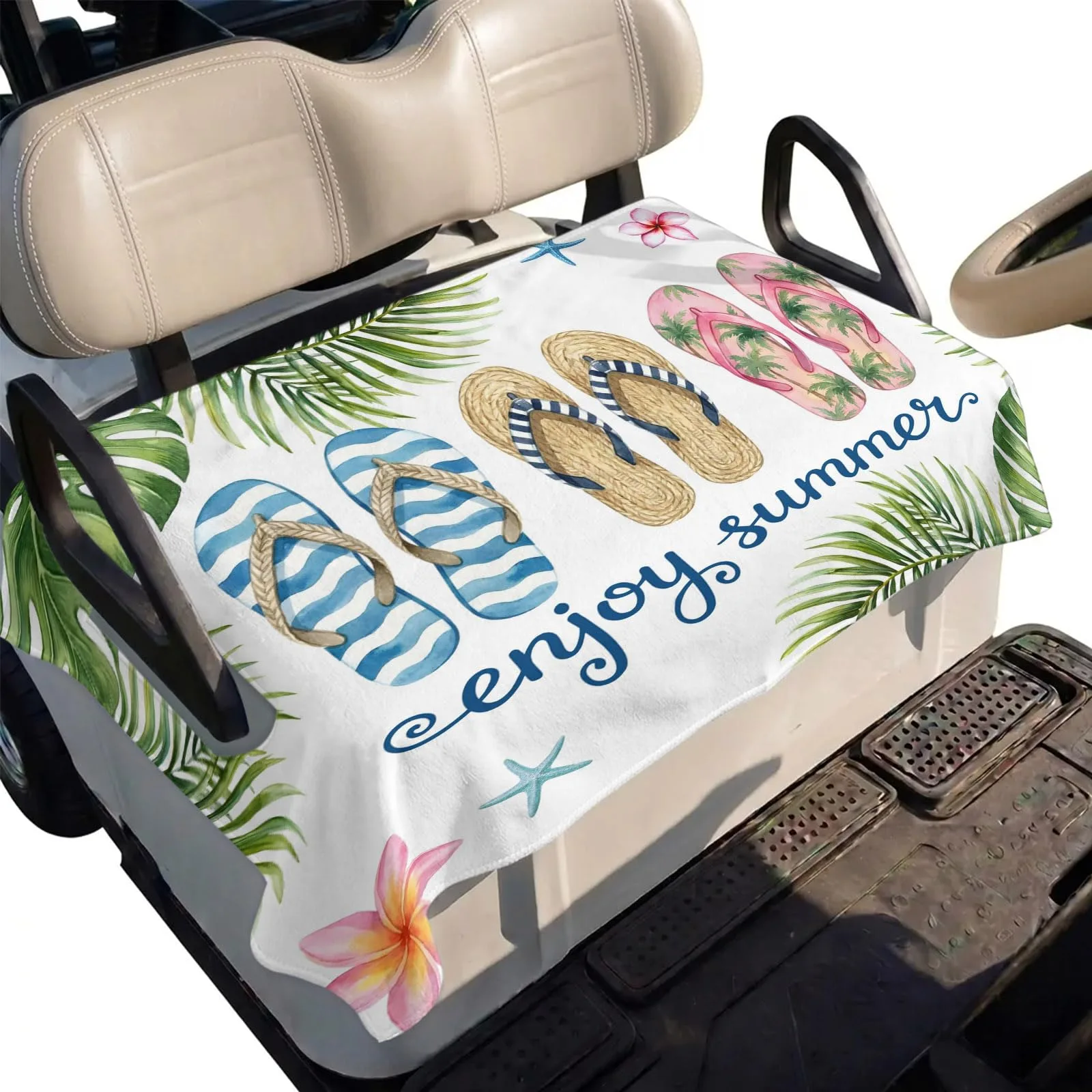 DecorLovee Golf Cart Seat Cover, 51 x 31 in Microfiber