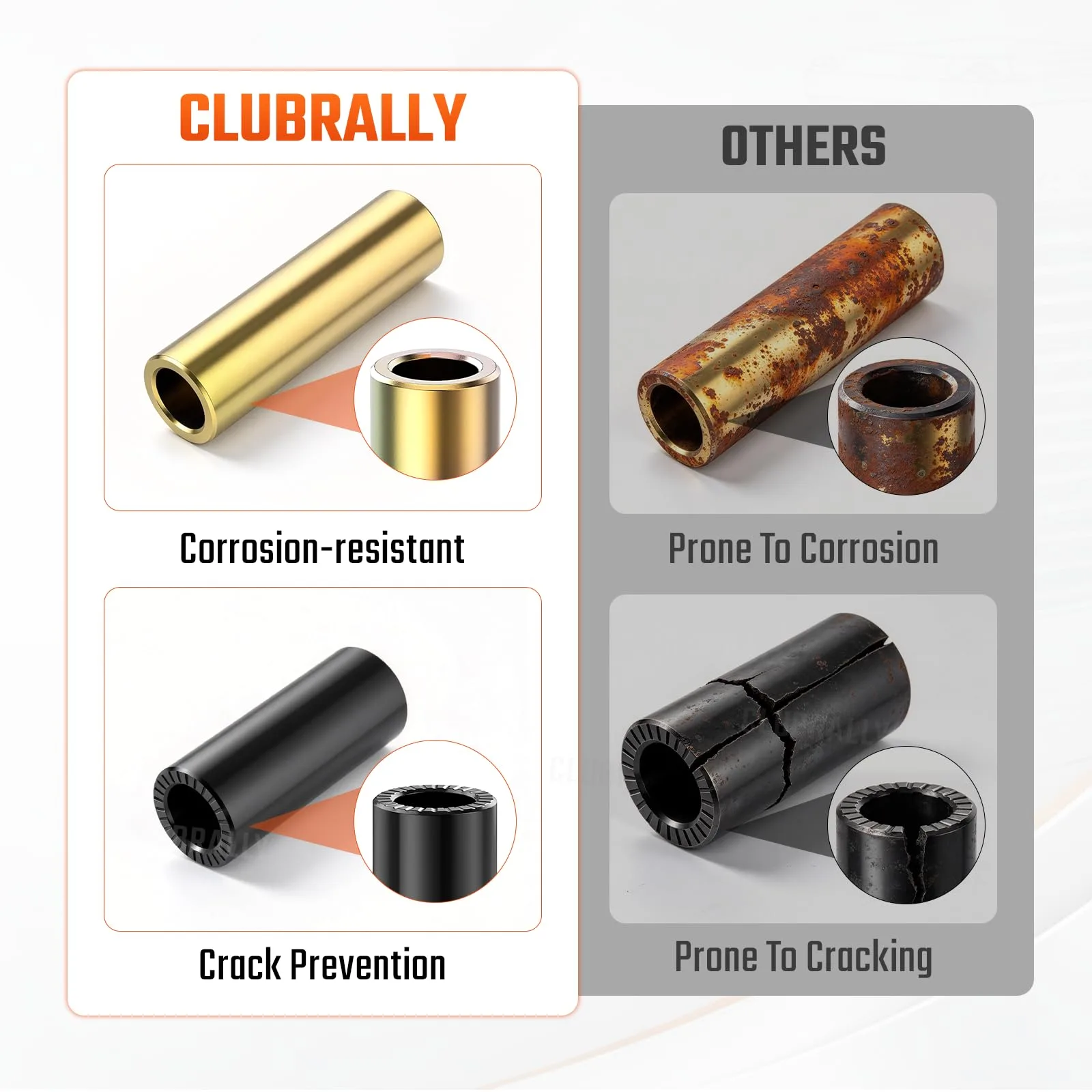 CLUBRALLY Club Car Front Bushing and Sleeve Kit image 3