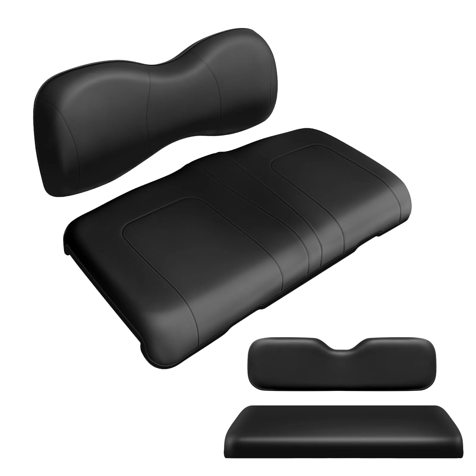 HEOHOU Golf Cart Front and Rear Seat Cushion Bundle