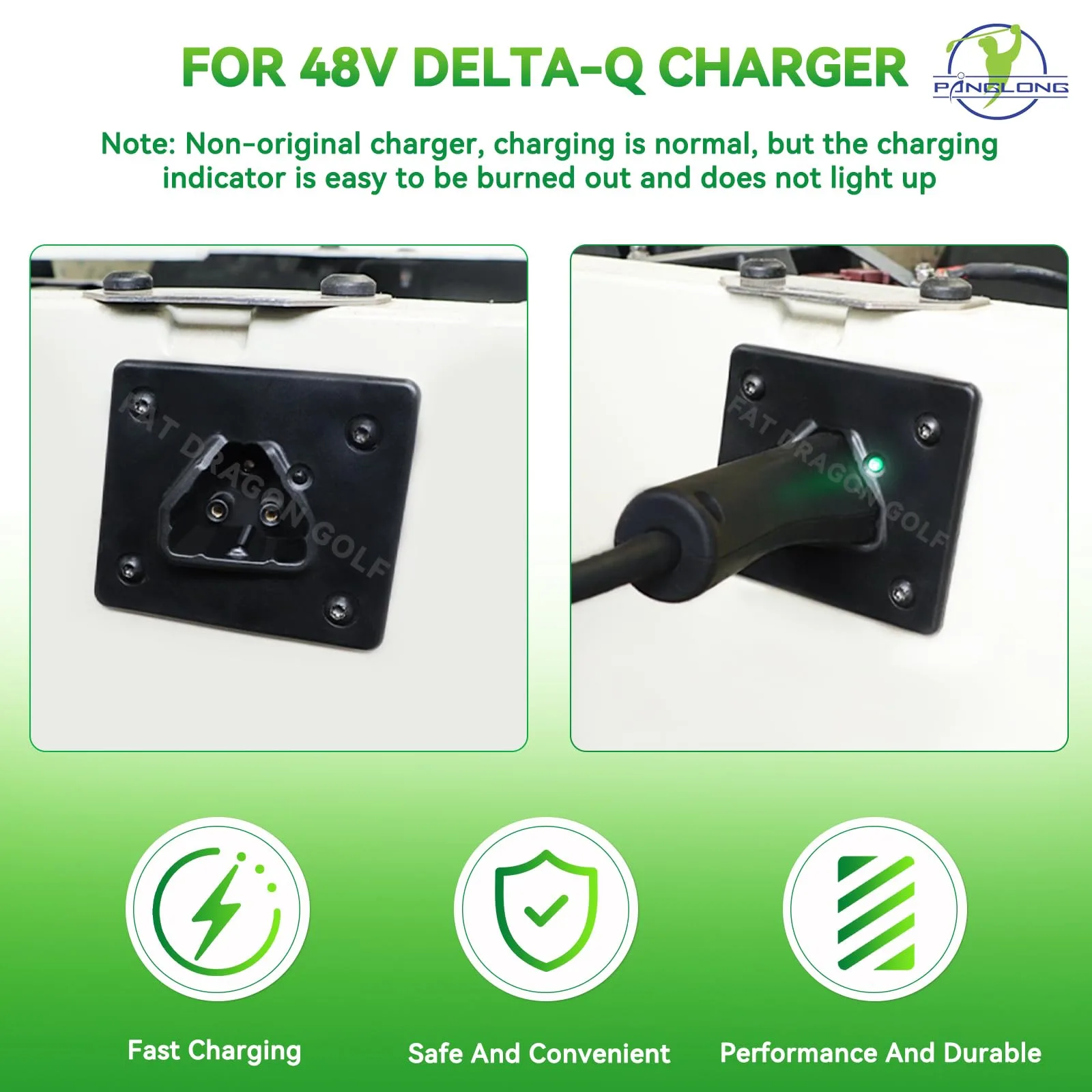 Panglong 48V E-Z-GO RXV Charger Receptacle 602529 image 3