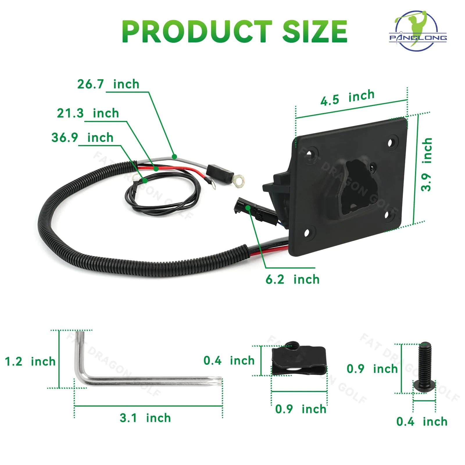 Panglong 48V E-Z-GO RXV Charger Receptacle 602529 image 4
