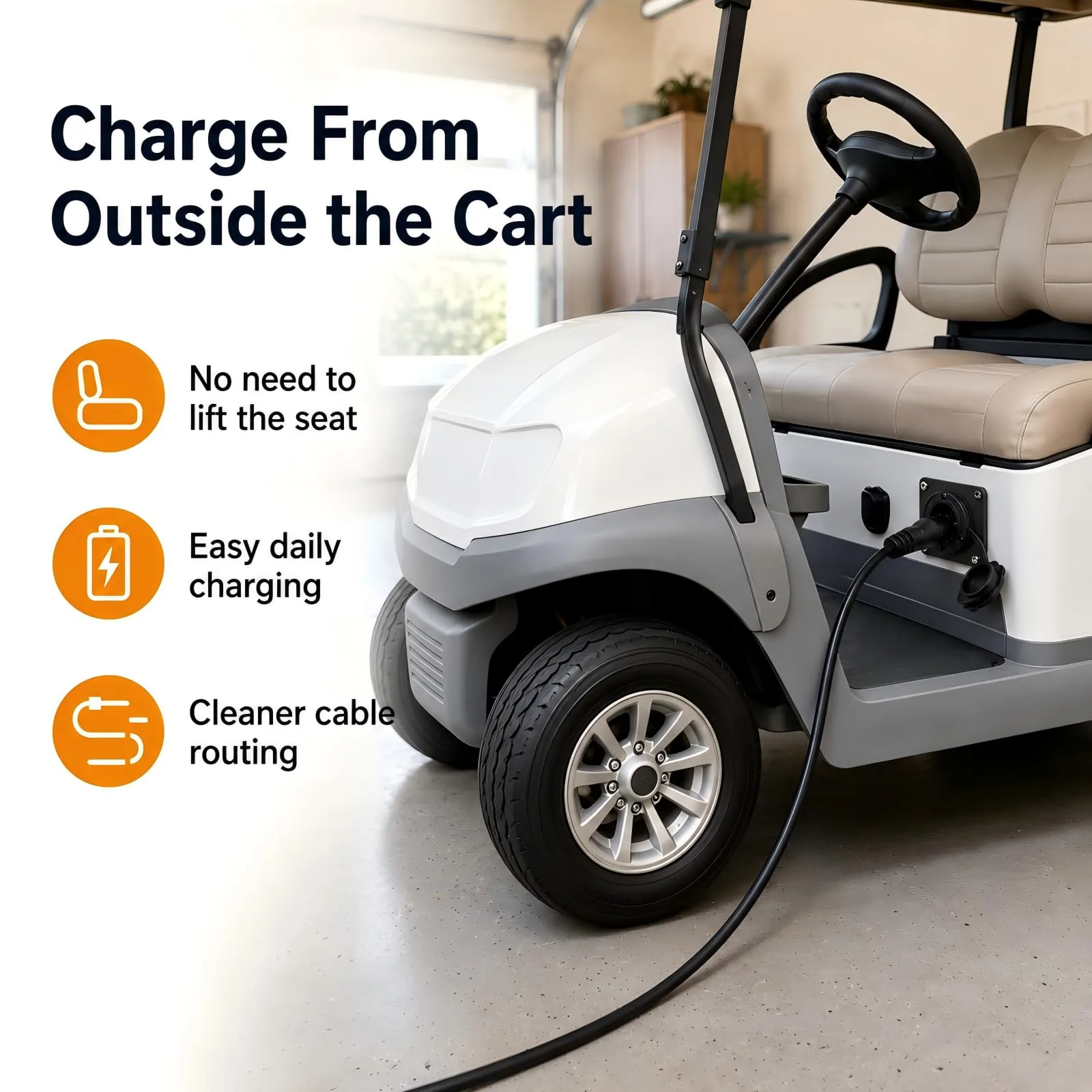 VIKECAT Charging Port Adapter for E-Z-GO TXT/TXT36 image 2