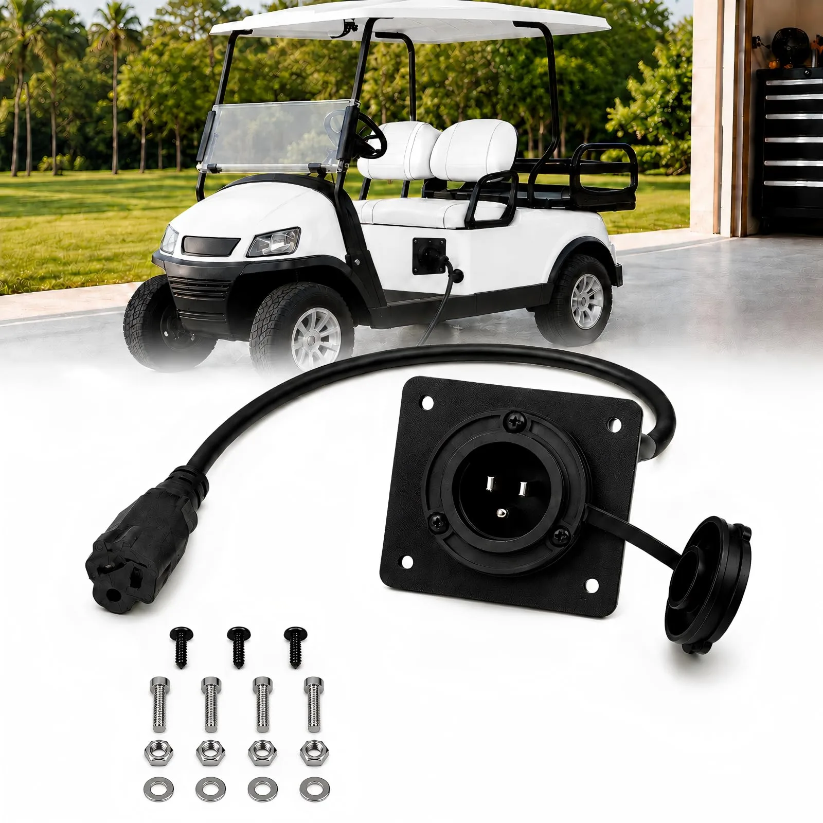 VIKECAT Charging Port Adapter for E-Z-GO TXT/TXT36