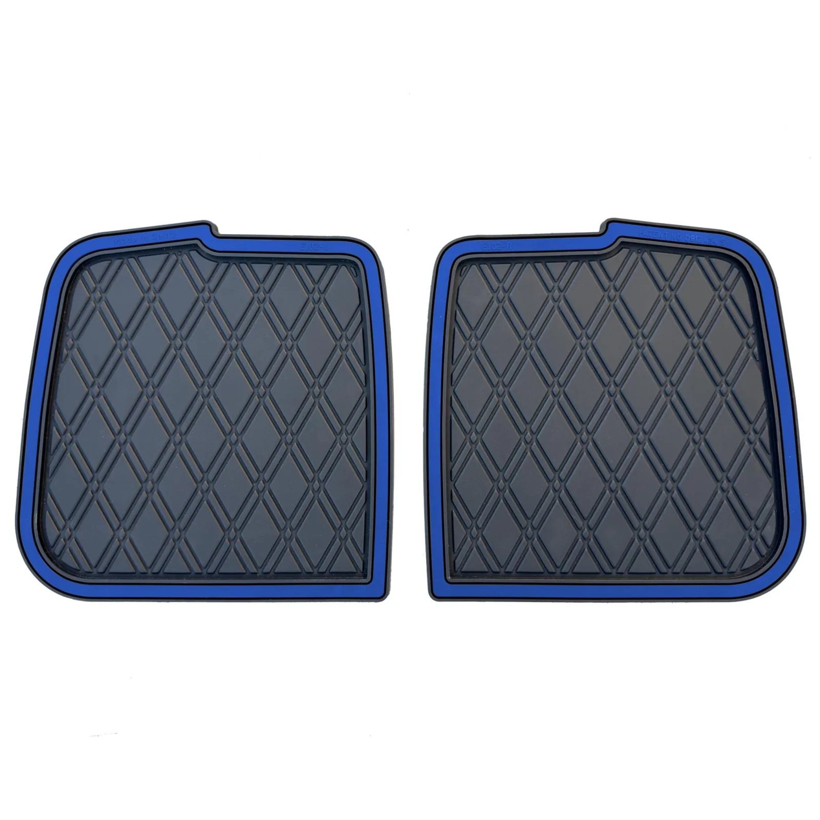 Xtreme BW19 Club Car Golf Cart Bag Well Mat - Blue Trim image 2