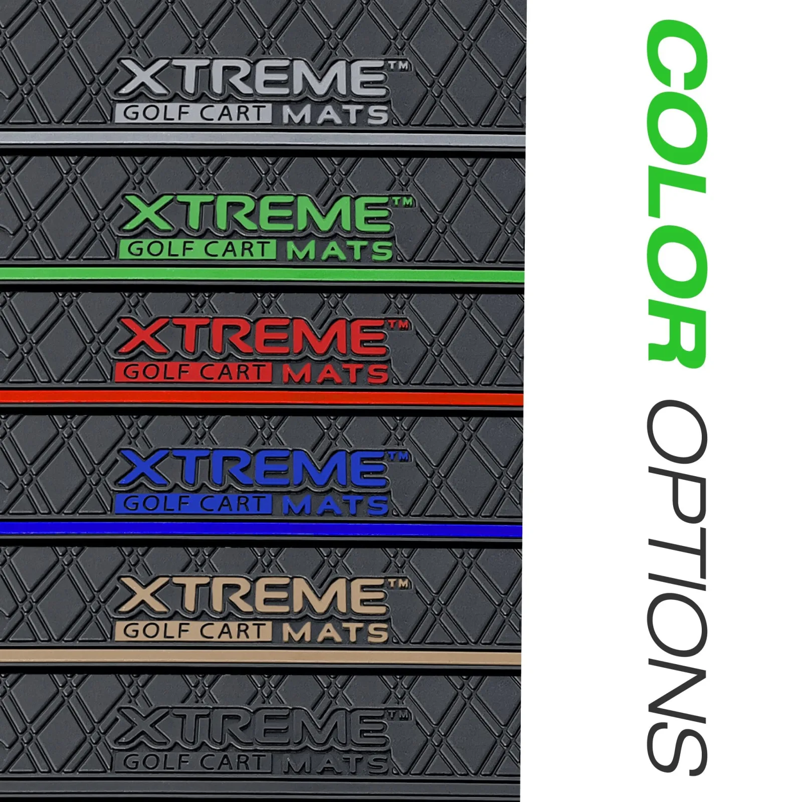 Xtreme BW19 Club Car Golf Cart Bag Well Mat - Blue Trim image 3