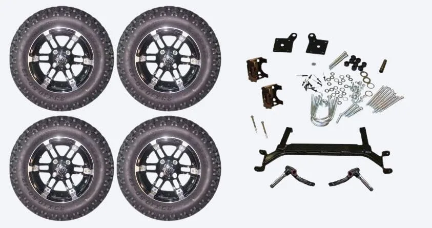 3G 4-Inch Lift Kit with 12-Inch Hulk Wheels for E-Z-GO TXT