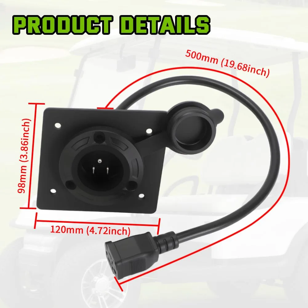 AUTOVIC 120V Charger Port Adapter for E-Z-GO TXT36 image 2