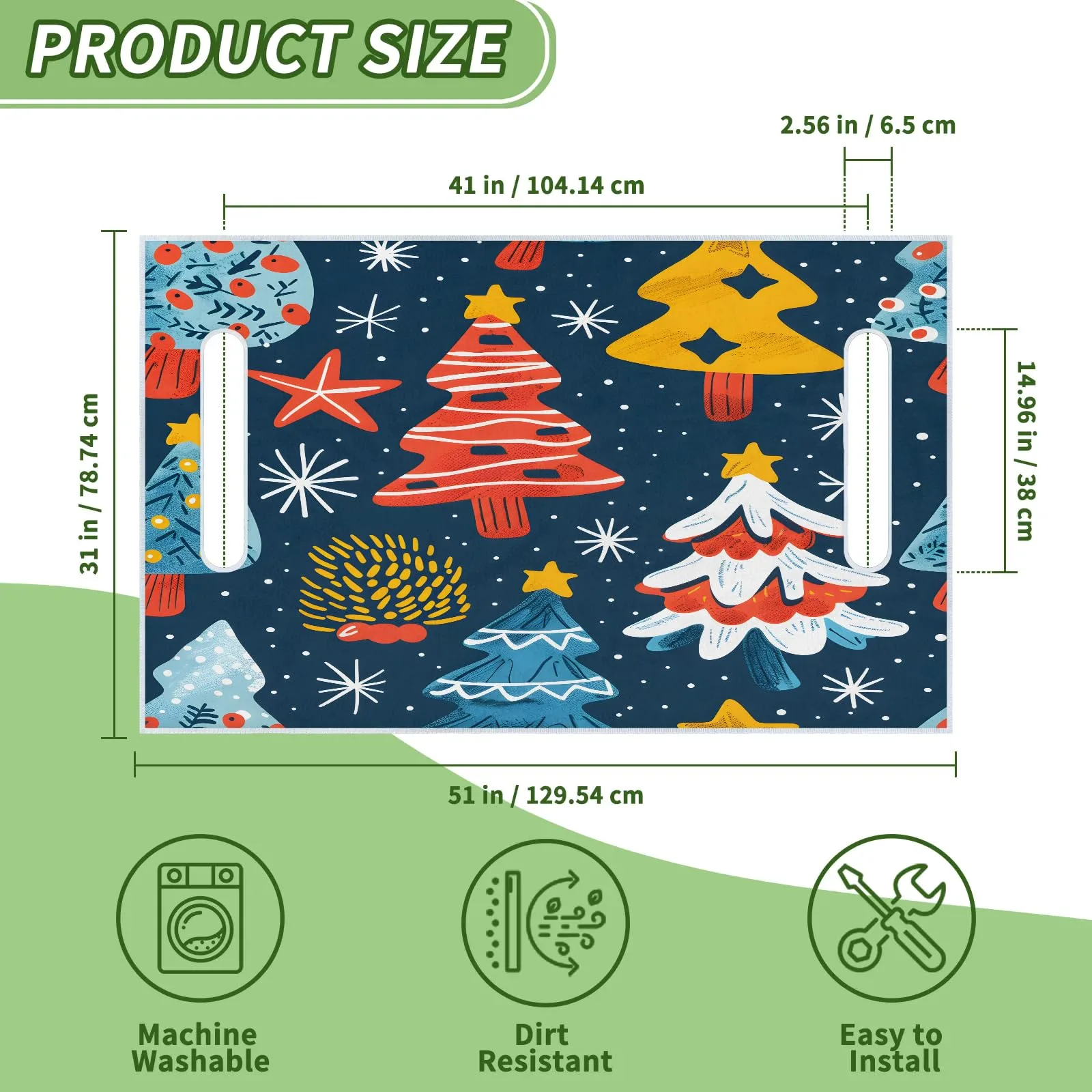 Tiveruda Snowflake Golf Cart Seat Cover Blanket 51 x 31" image 2