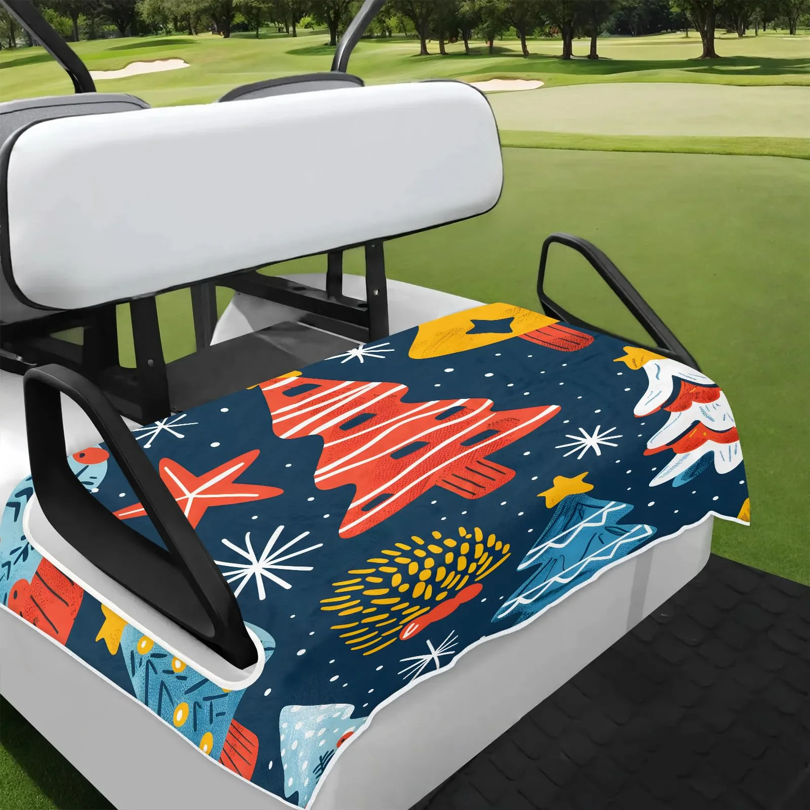 Tiveruda Snowflake Golf Cart Seat Cover Blanket 51 x 31"