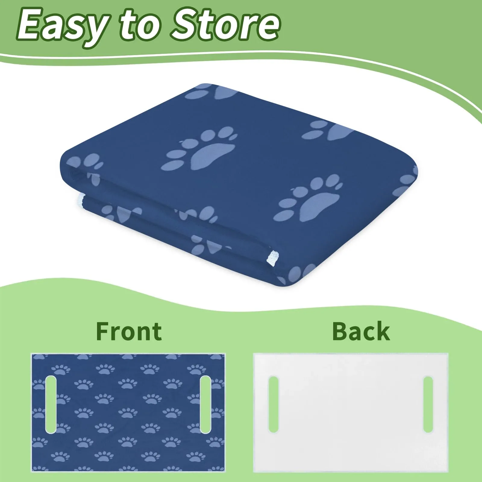 Tiveruda Dog Paw Golf Cart Seat Cover 51 x 31 Inch image 4