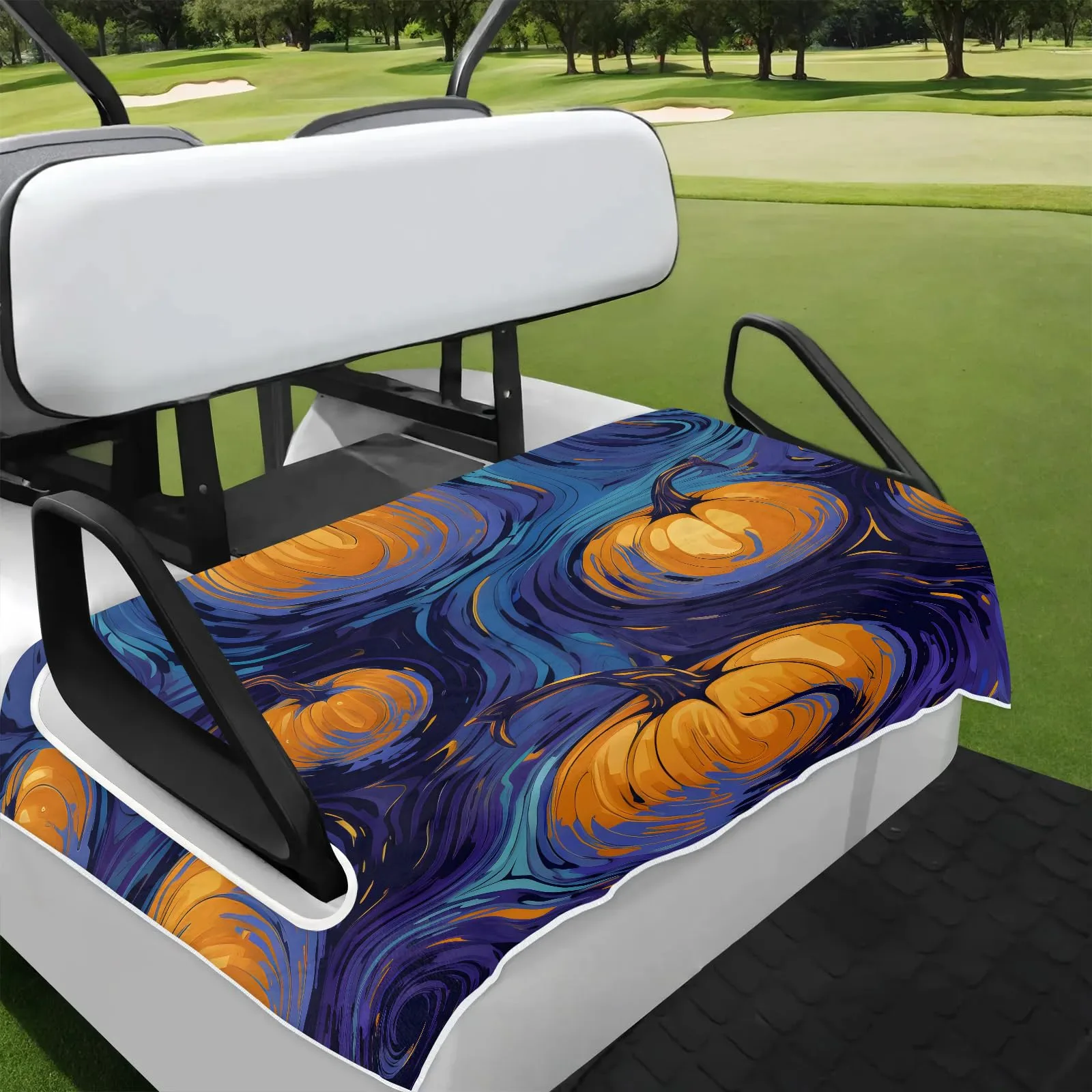 Tiveruda Halloween Pumpkin Golf Cart Seat Cover 51 x 31
