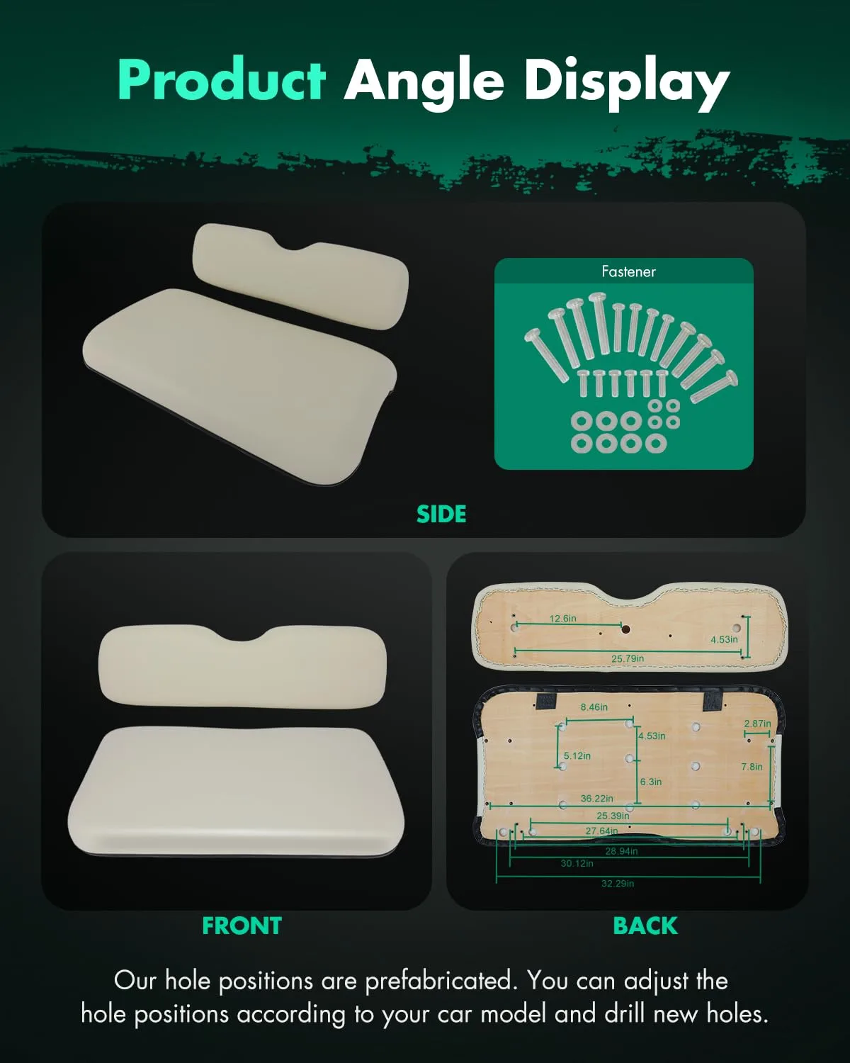 SCITOO E-Z-GO RXV Front Seat Cushions 175547-5336-1925486921 image 3