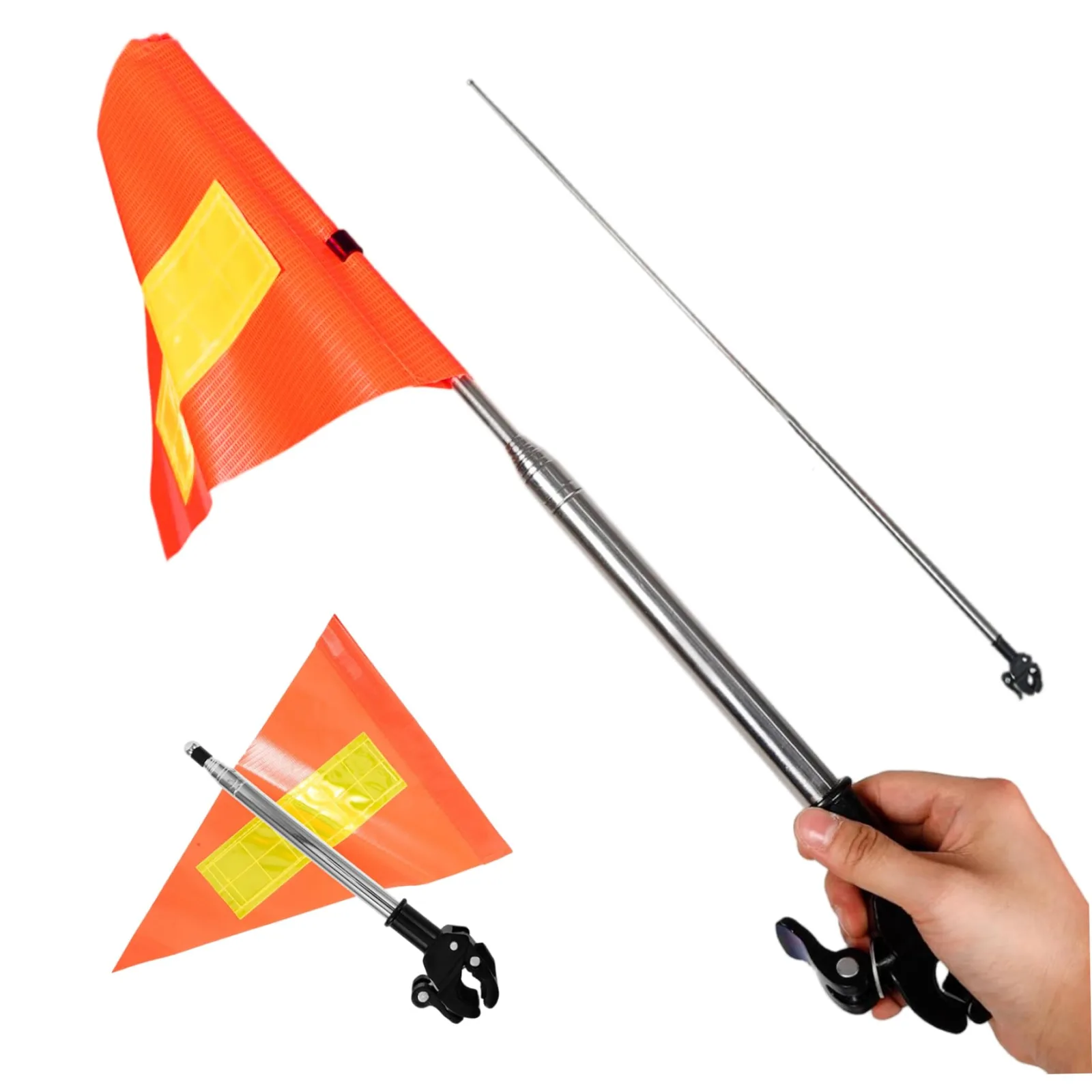 CurcKua Stretchable Golf Cart Safety Flag with Mount — Extends to 63" image 2