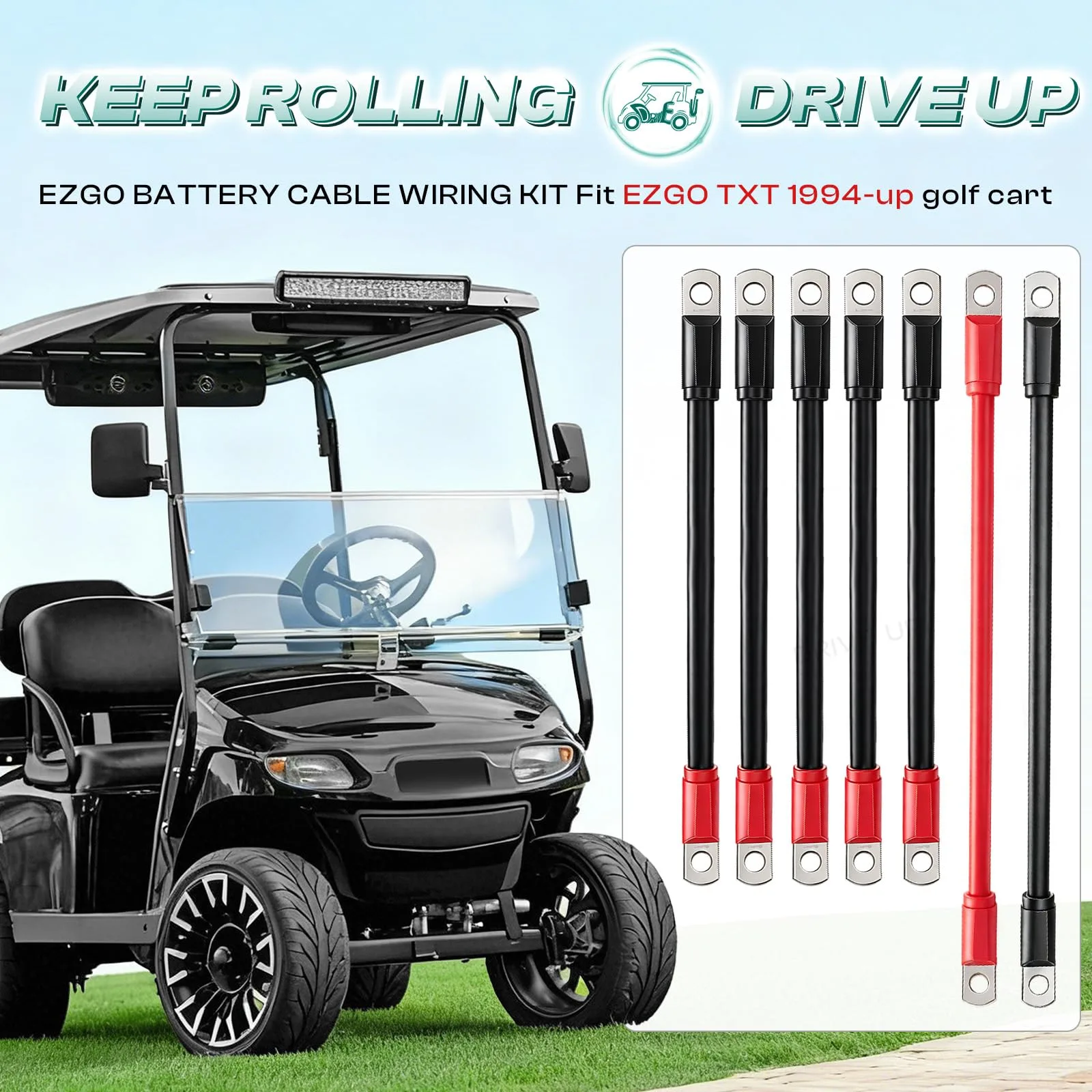 DRIVE UP DU00087 E-Z-GO Golf Cart Battery Cable Set image 2