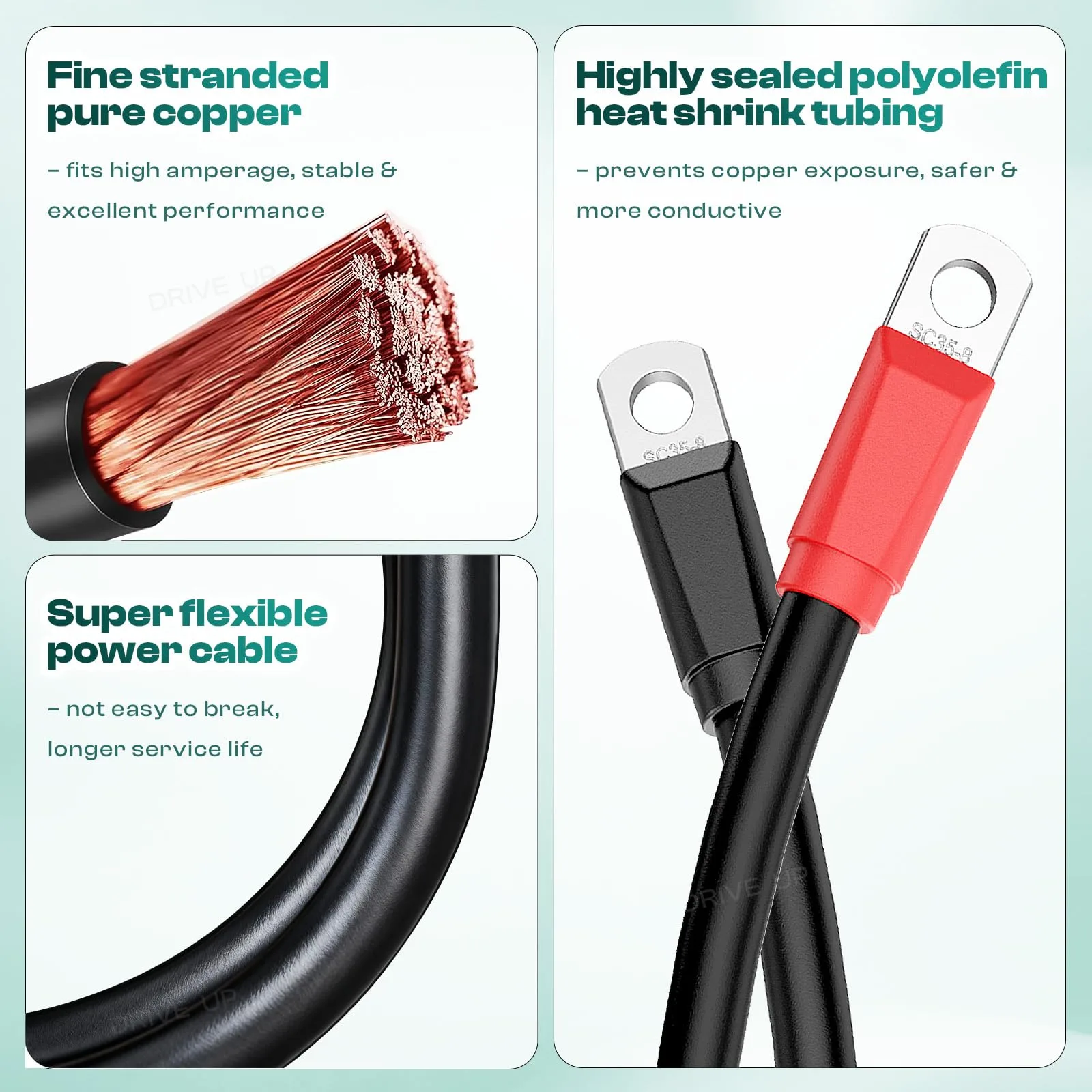 DRIVE UP DU00087 E-Z-GO Golf Cart Battery Cable Set image 4