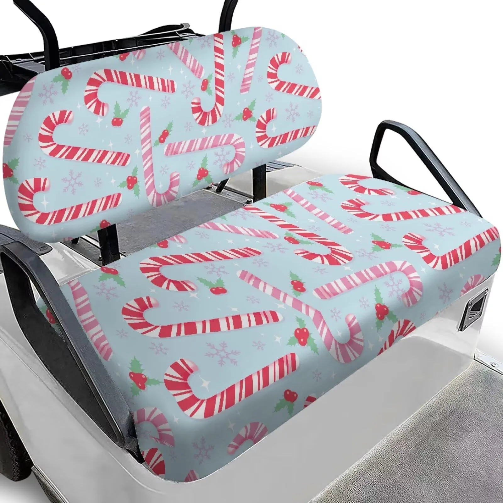 Quidrwyo Christmas Sweets Golf Cart Seat Cover Set