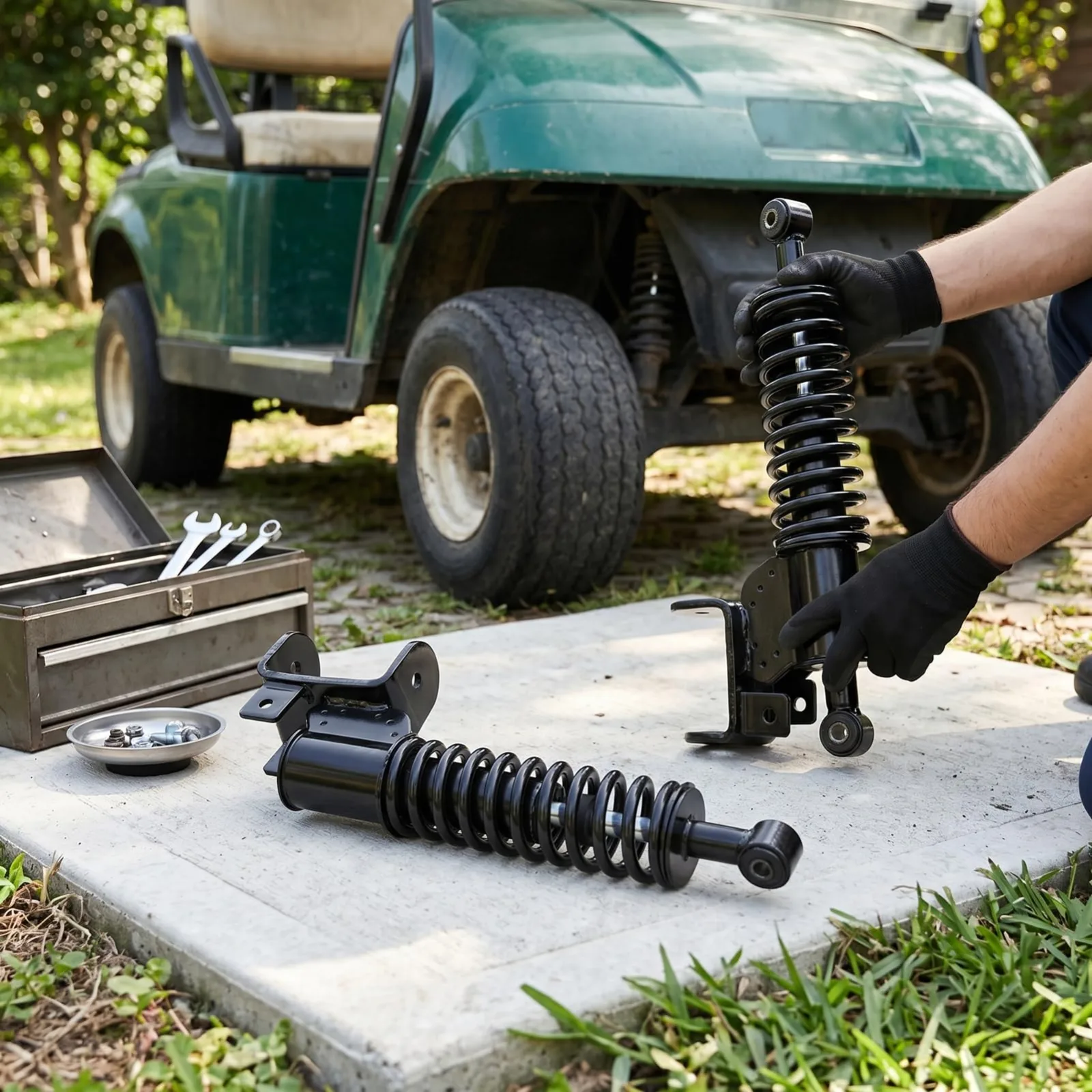 Luocute Front Left Shock Absorber for E-Z-GO RXV image 3