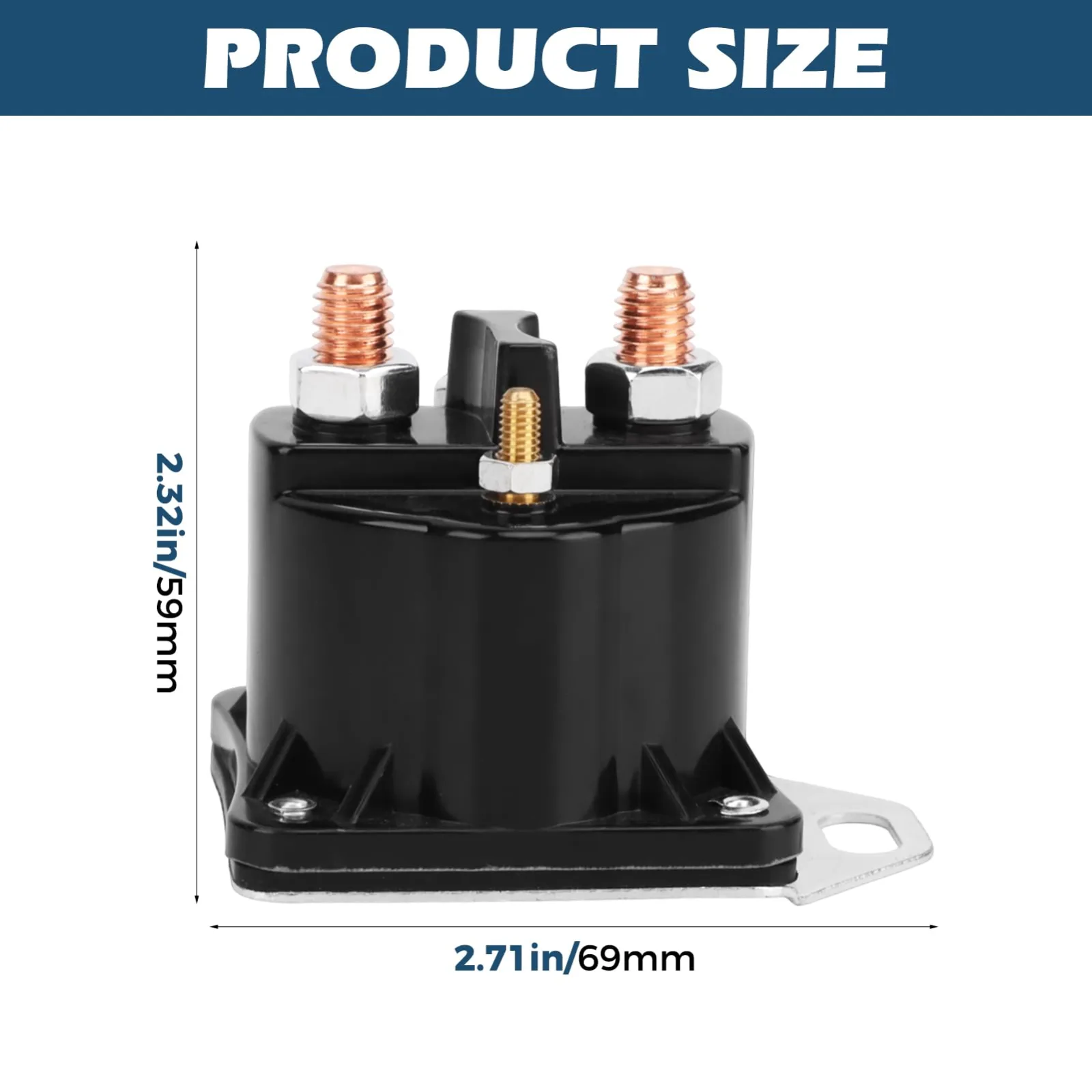 LYNCHAOXAN 12V 4-Terminal Starter Solenoid — Part 22450948 image 2
